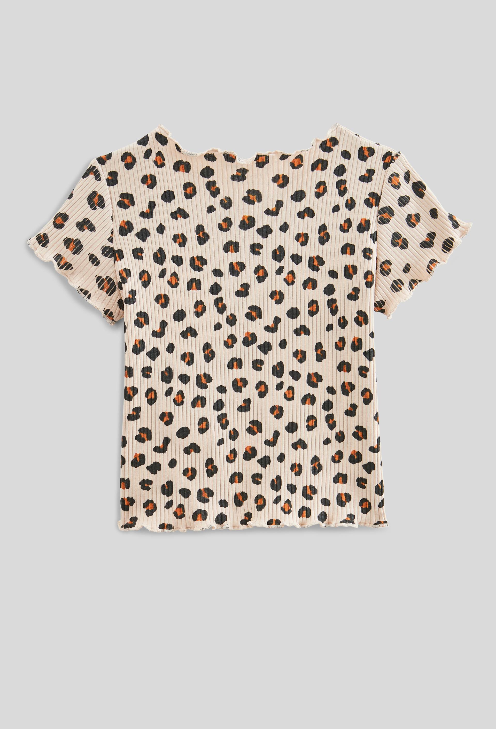 T-shirt manches courtes imprimé en coton BIO GOTS, Beige clair, large image number 1