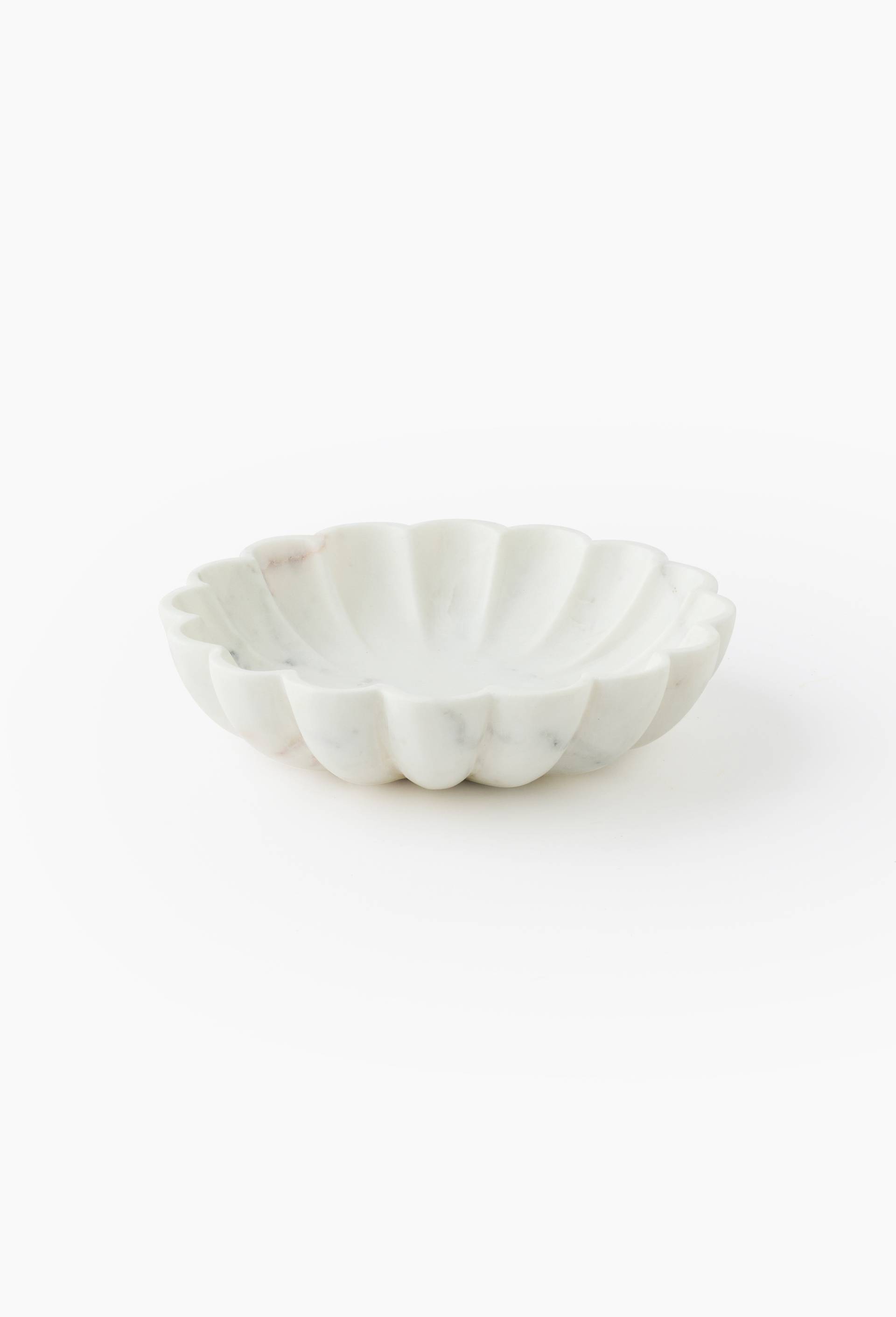 Coupelle marbre, 21cm, Blanc, large image number 0