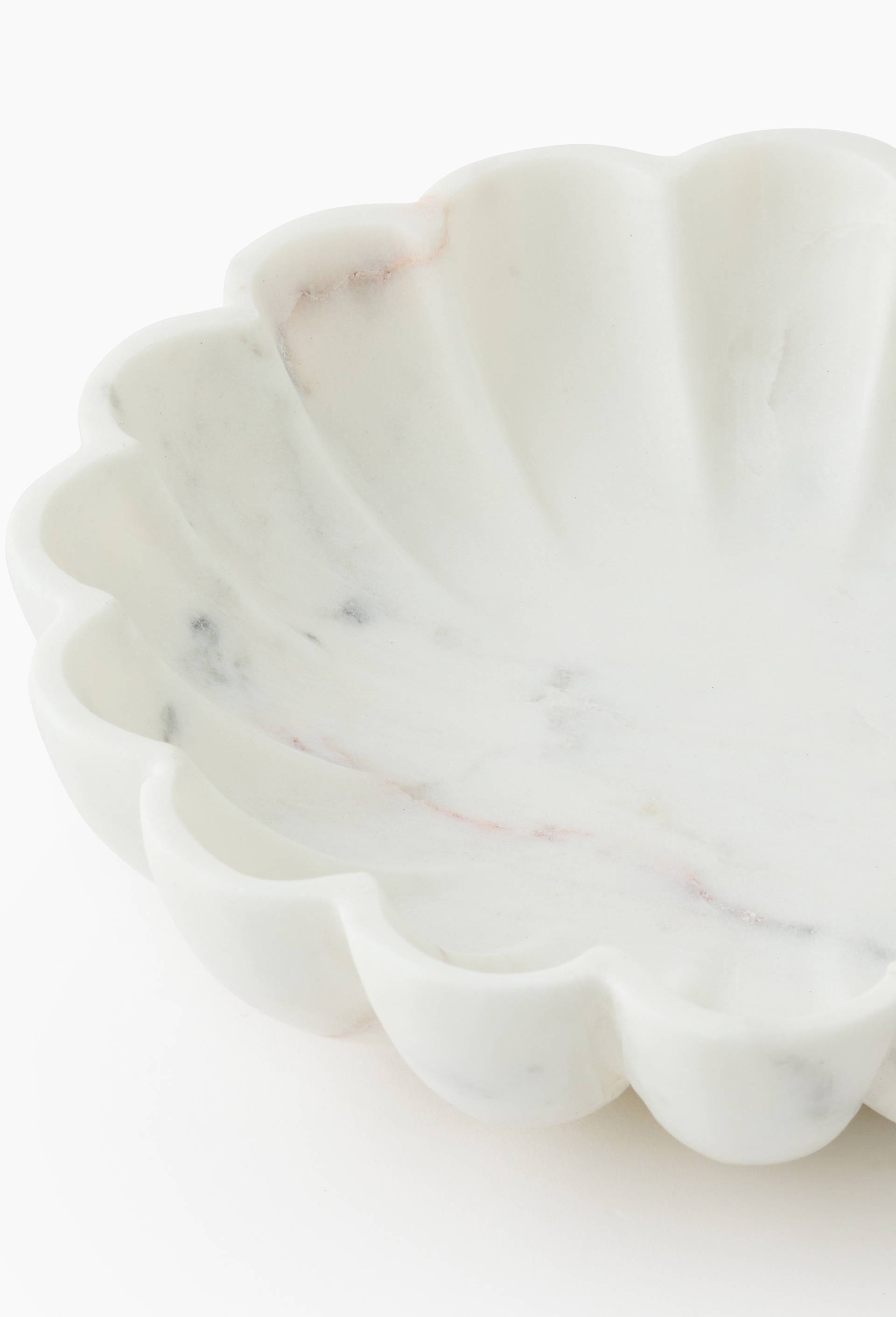 Coupelle marbre, 21cm, Blanc, large image number 1