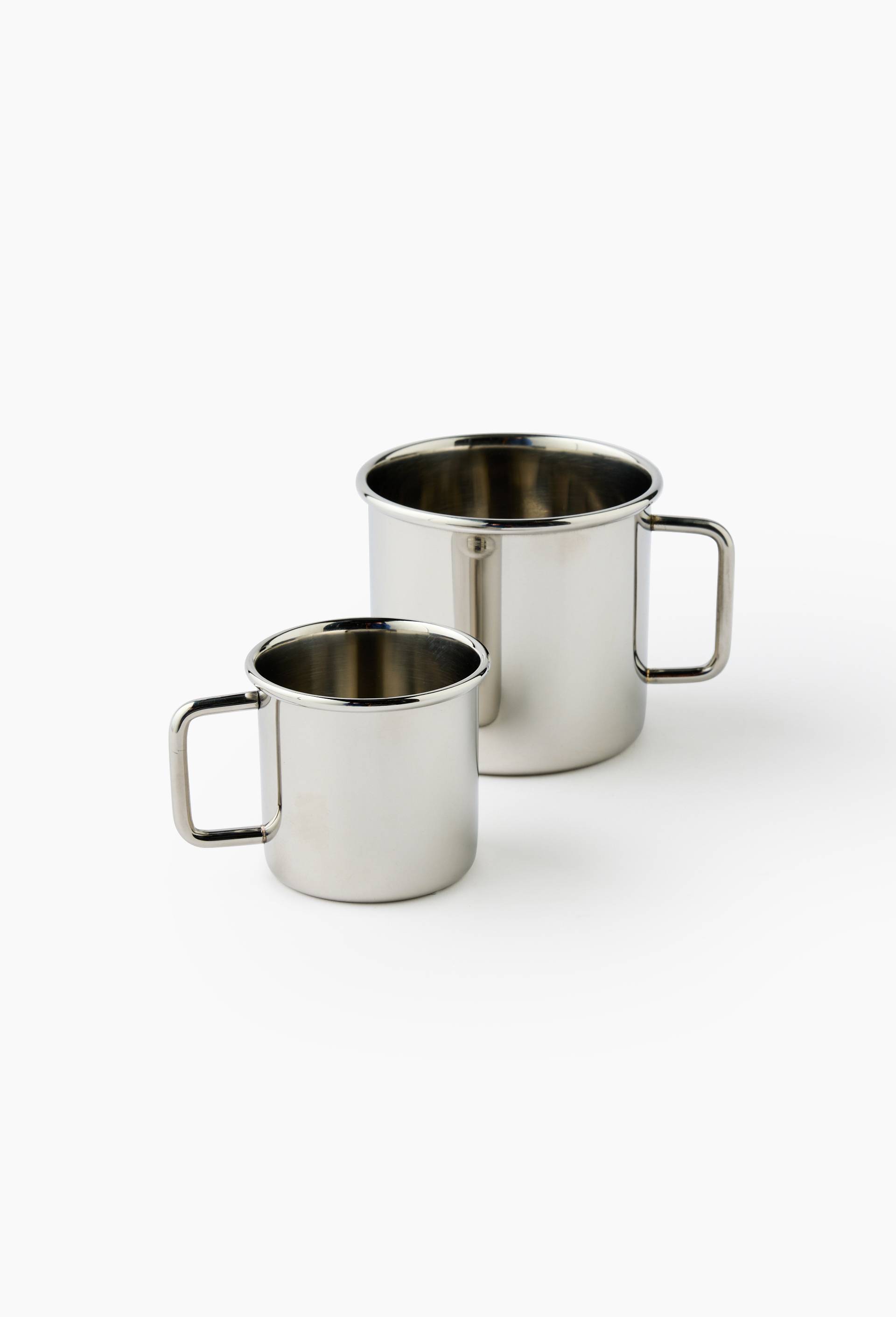Tasse finition m&eacute;tal bross&eacute;, 19cl, Argent, large image number 1.0