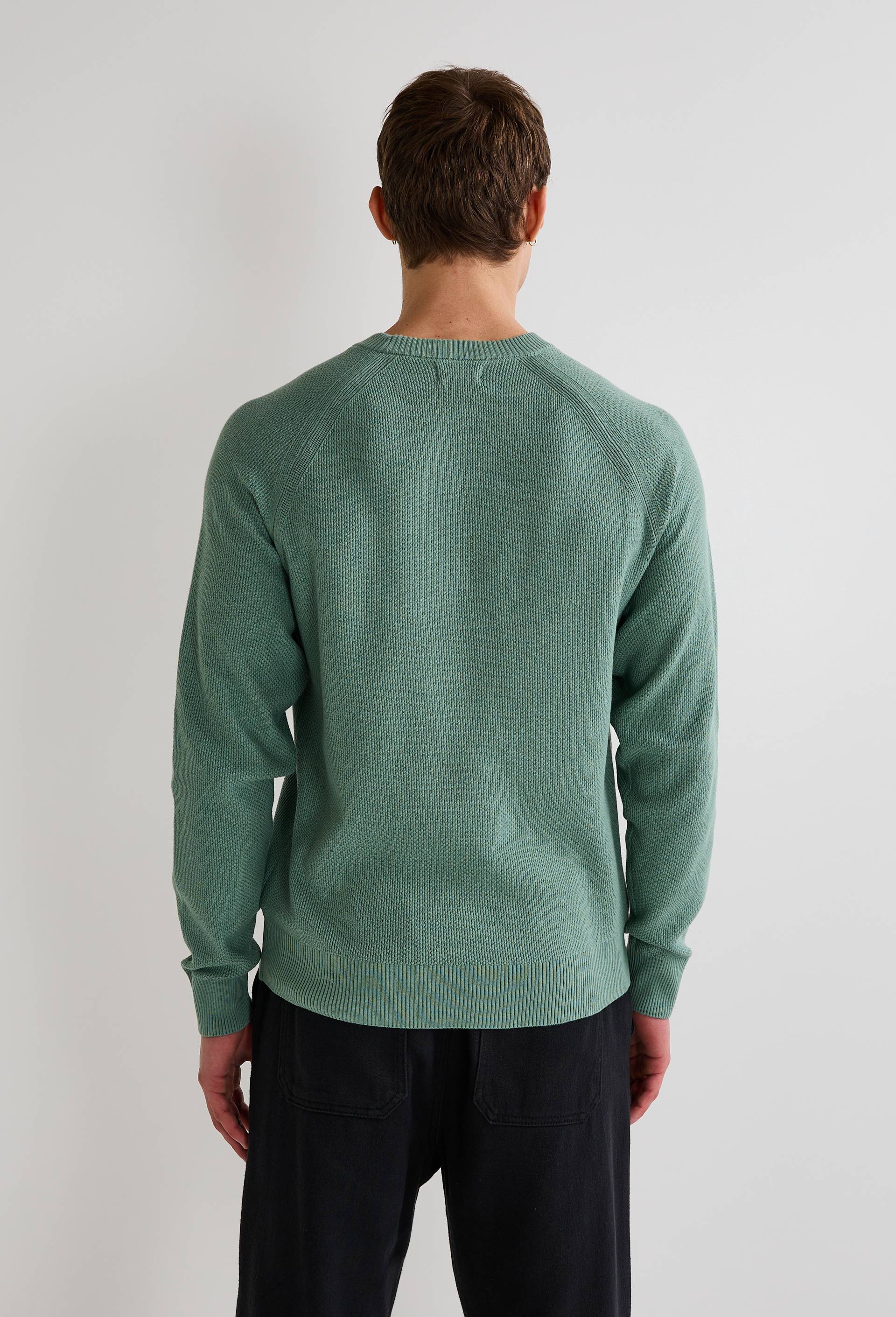 Pull col rond en coton BIO GOTS, Vert clair, large image number 1