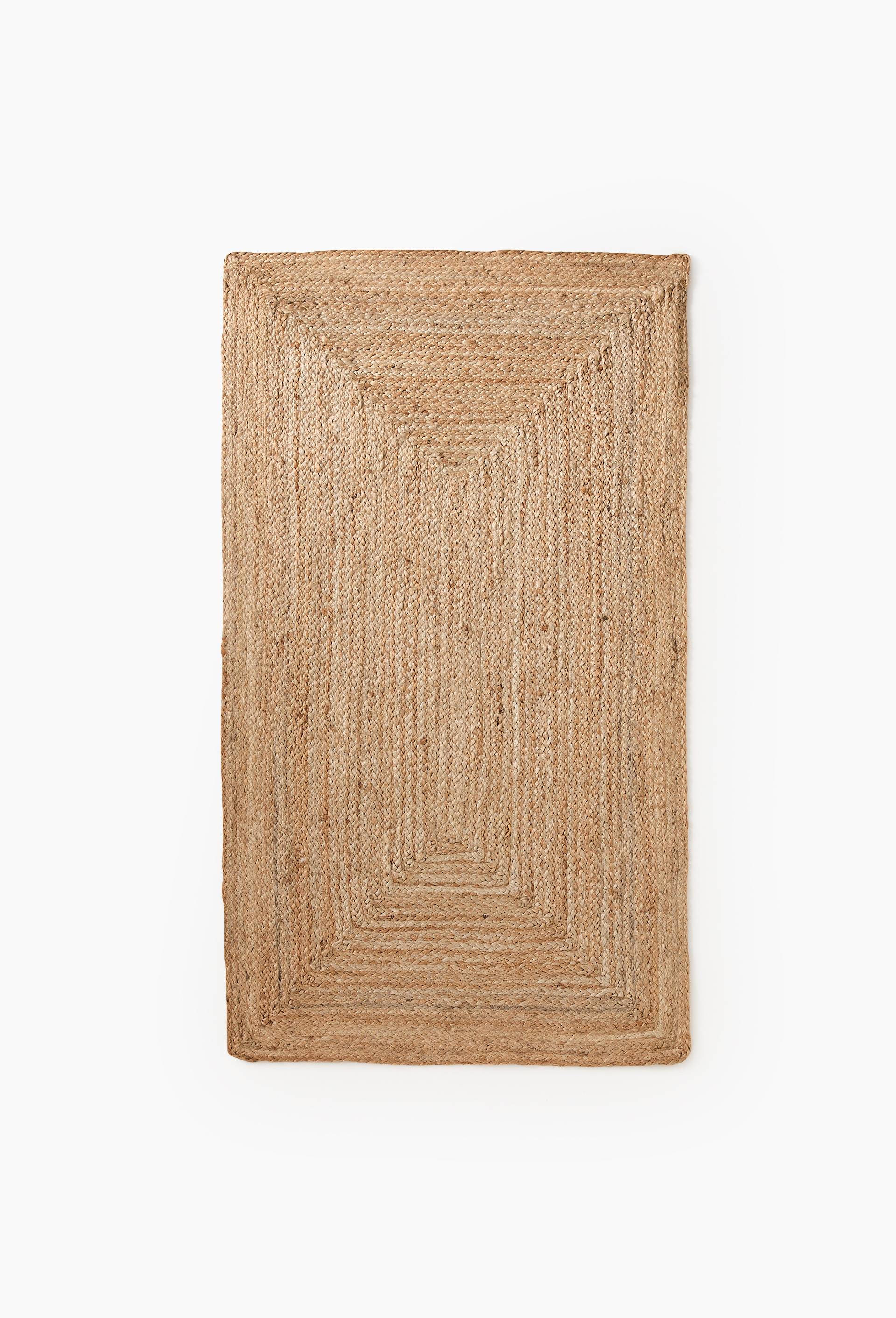 Tapis rectangulaire,90x160cm, 100% jute, Beige clair, large image number 0.0