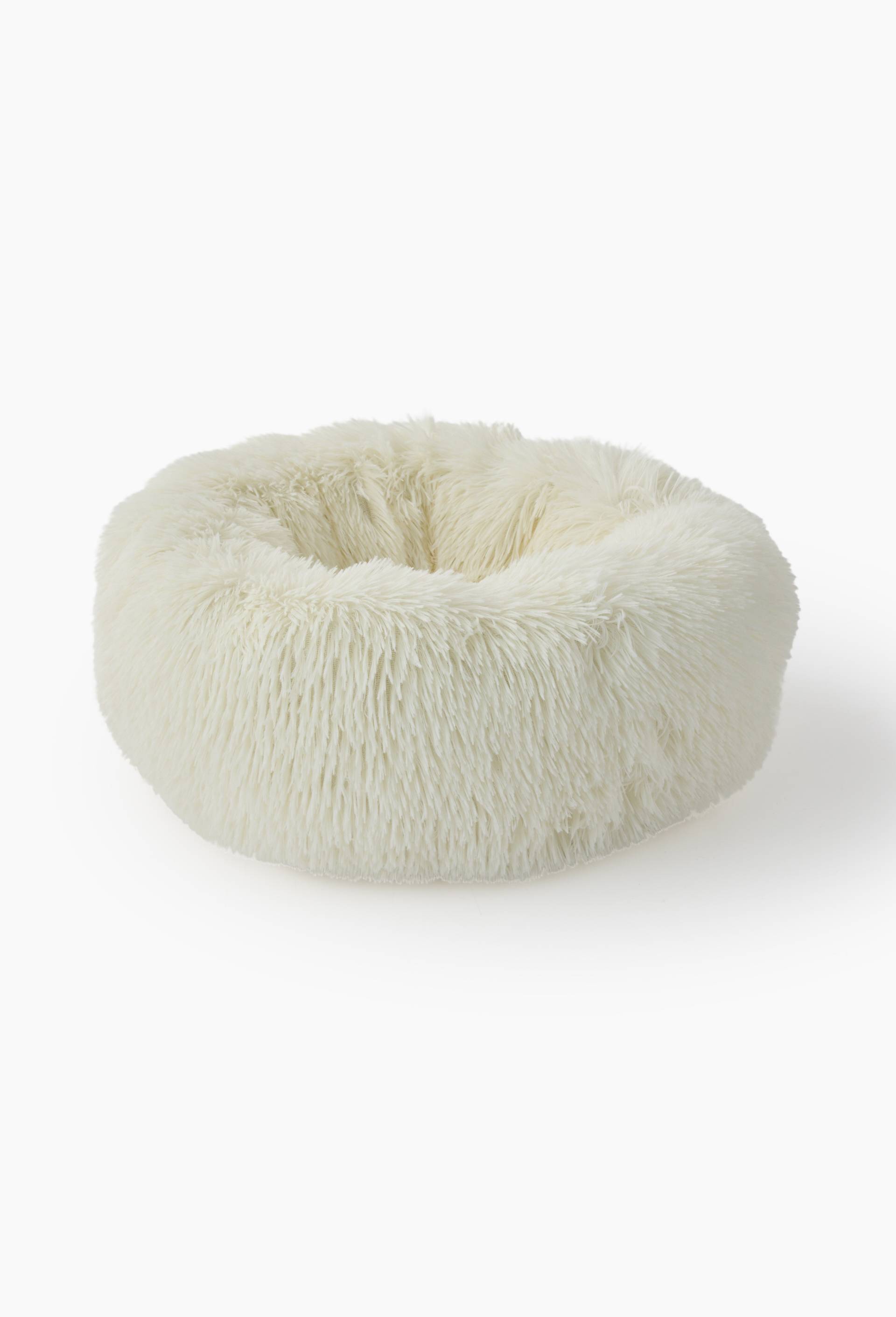 Coussin rond pour petit animaux, 40x13cm en polyester, Ecru, large image number 0
