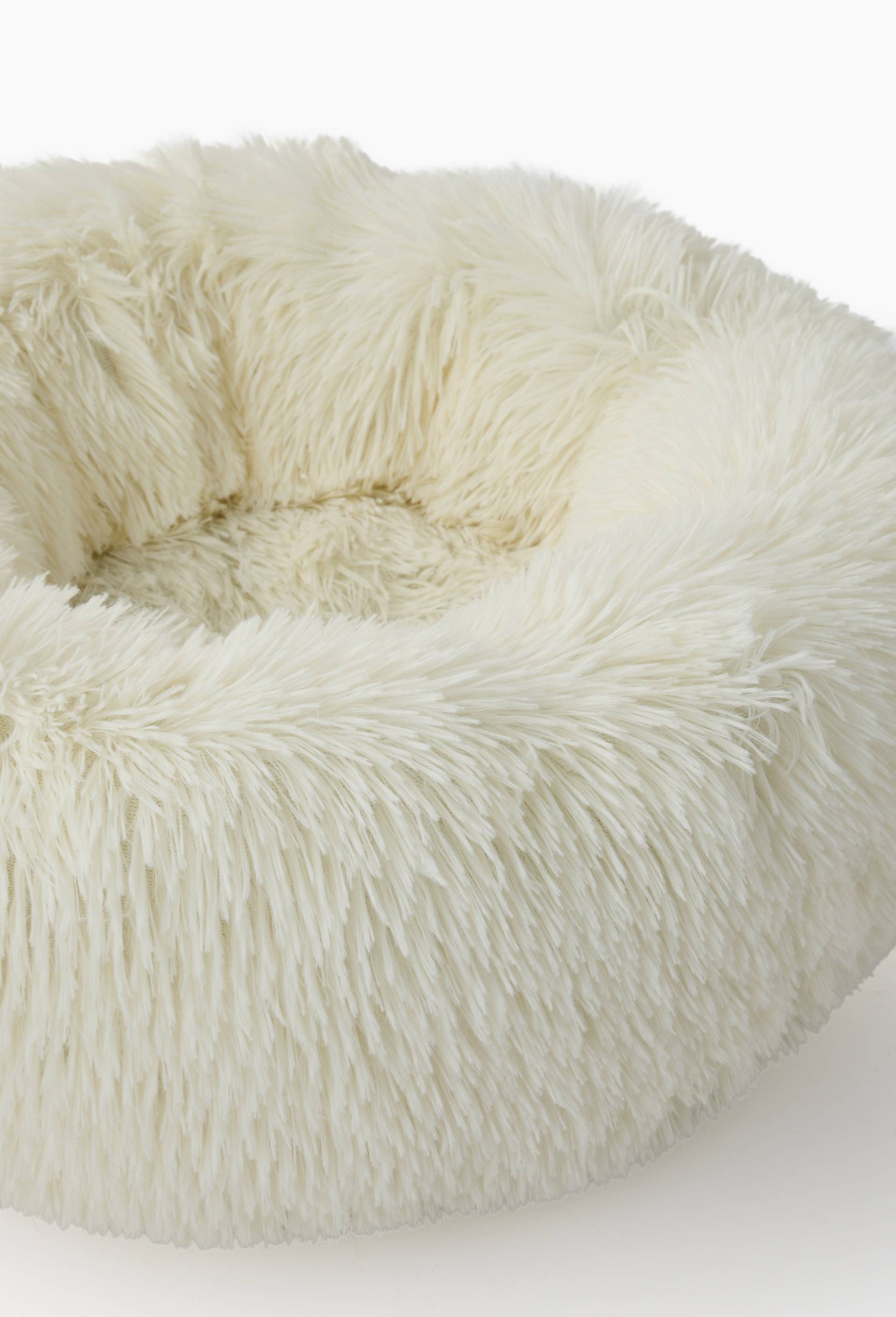 Coussin rond pour petit animaux, 40x13cm en polyester, Ecru, large image number 1