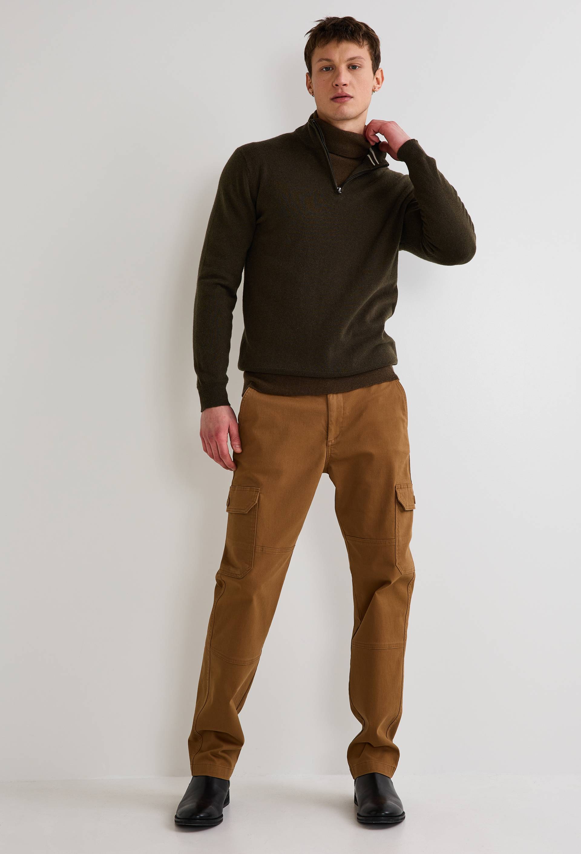 Pantalon cargo en coton BIO GOTS, Beige, large image number 0