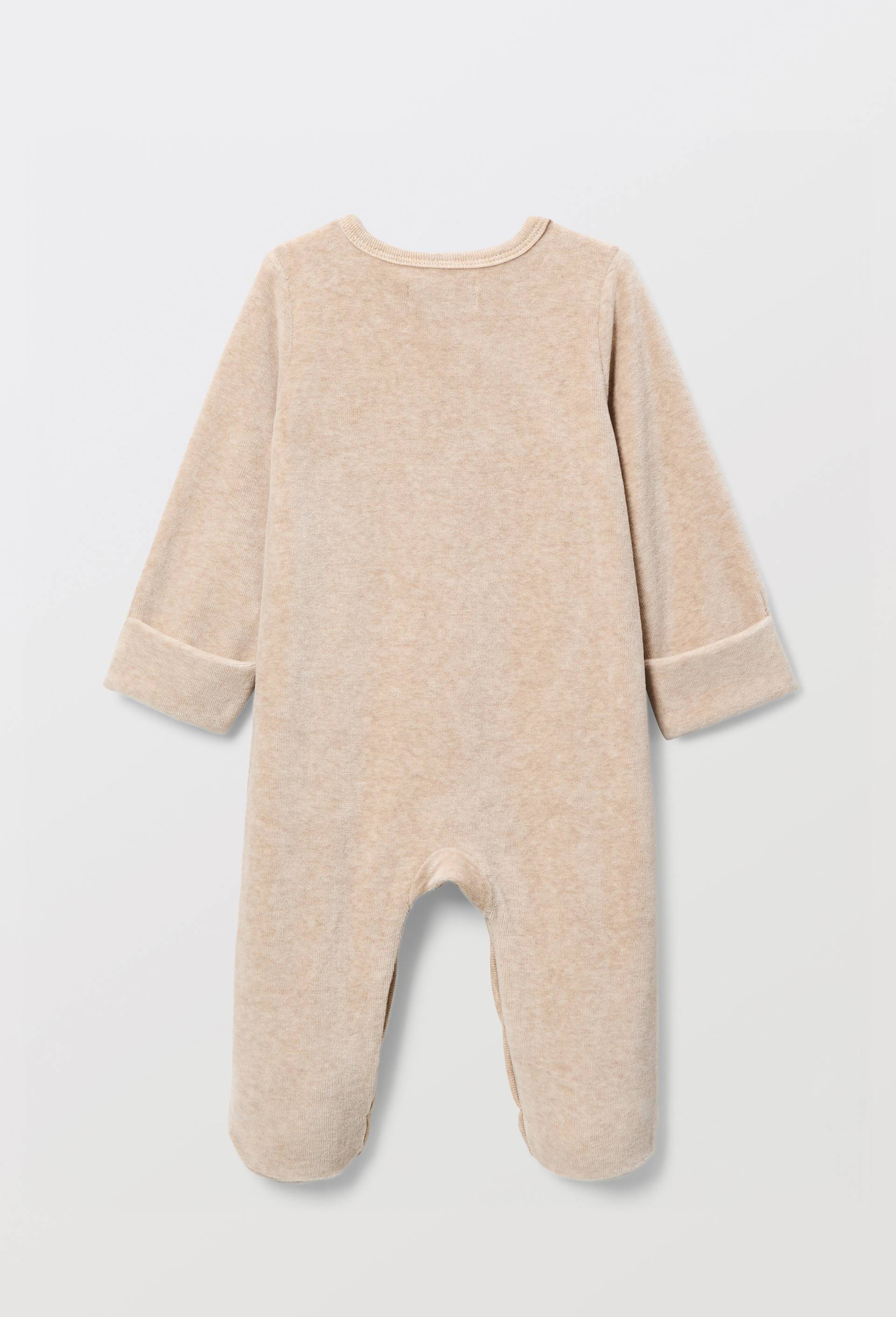 Dors bien en velours en coton BIO GOTS, Beige, large image number 1