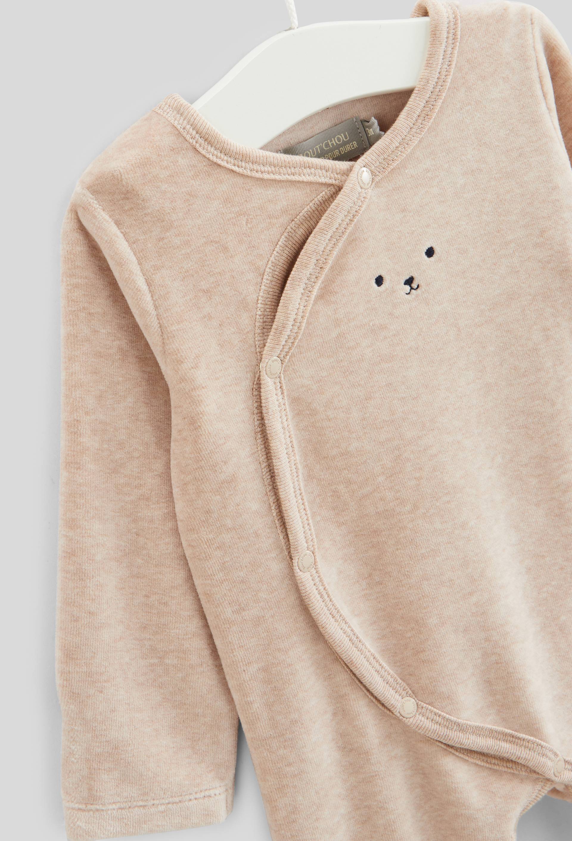 Dors bien en velours en coton BIO GOTS, Beige, large image number 2