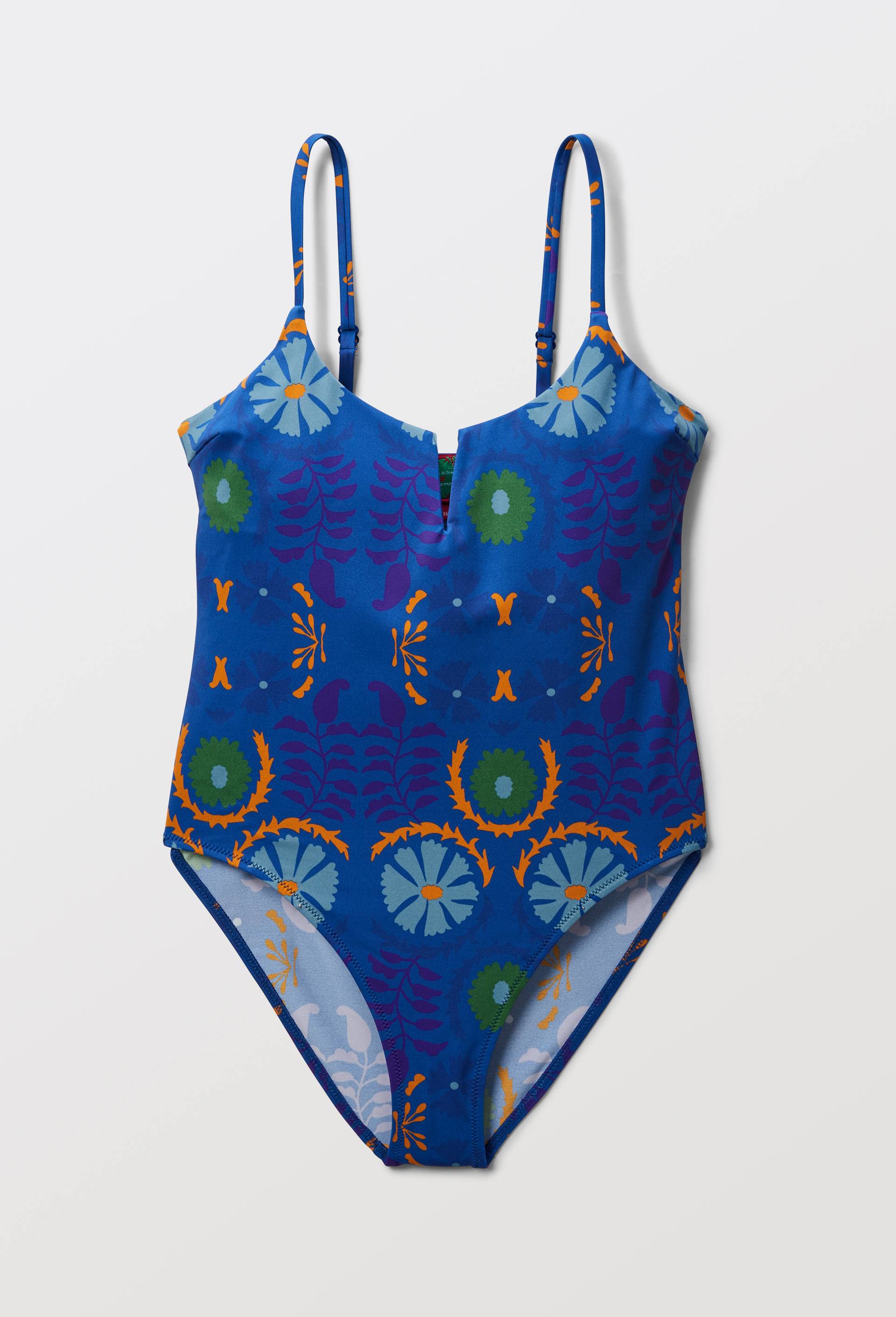 Maillot de bain 1 pièce imprimé - CAROLINE DE BENOIST X MONOPRIX, Bleu, large image number 2