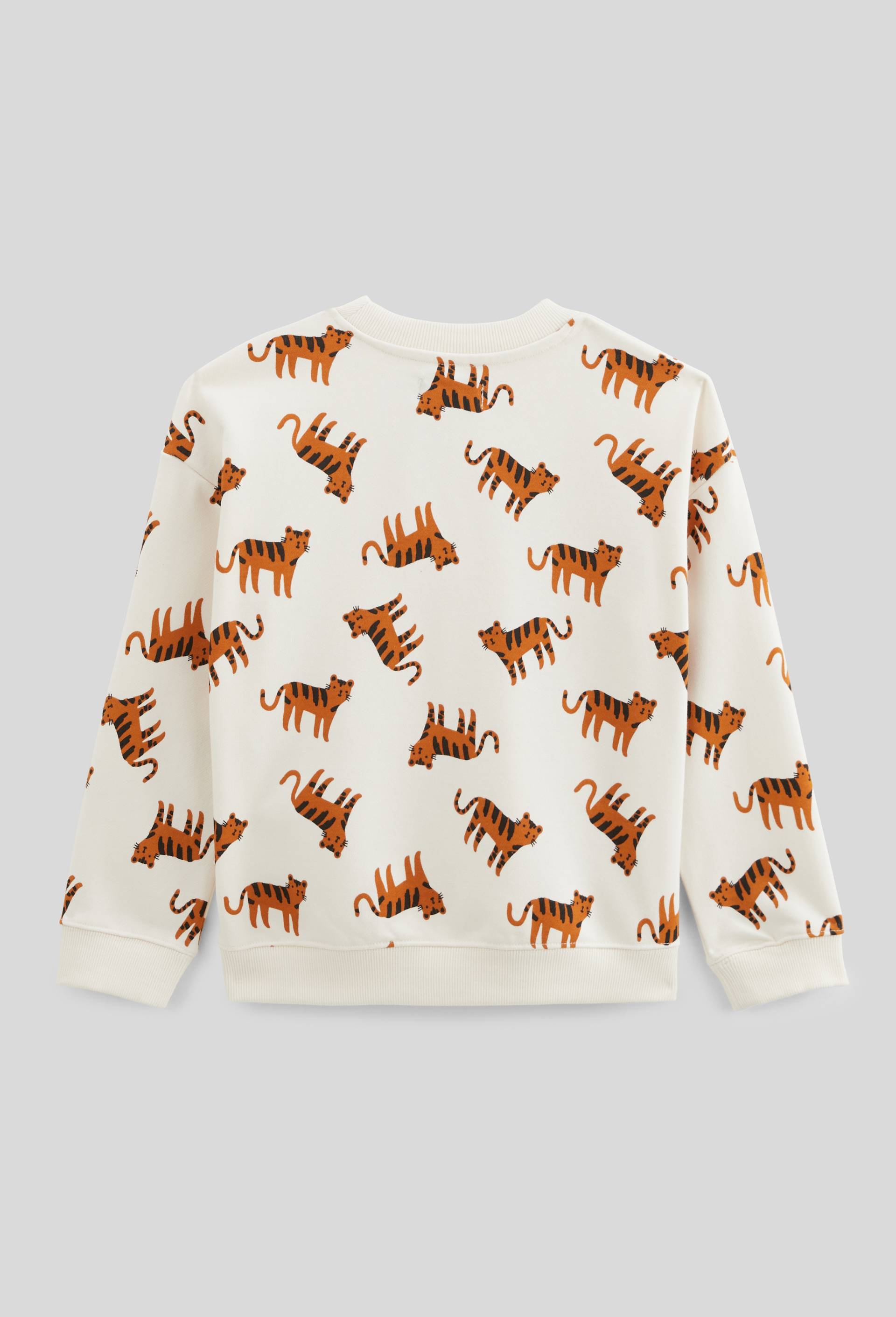 Sweat imprim&eacute; en coton BIO GOTS, Beige clair, large image number 1