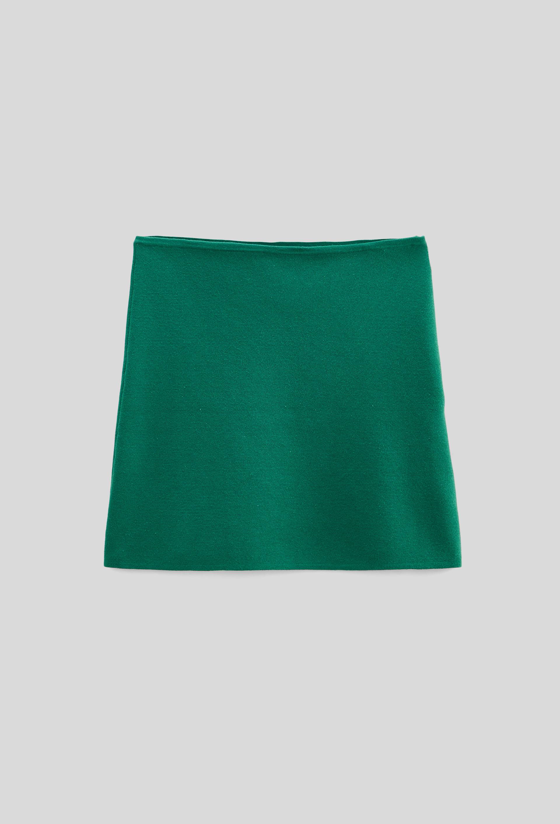 Jupe courte maille, Vert fonc&eacute;, large image number 3