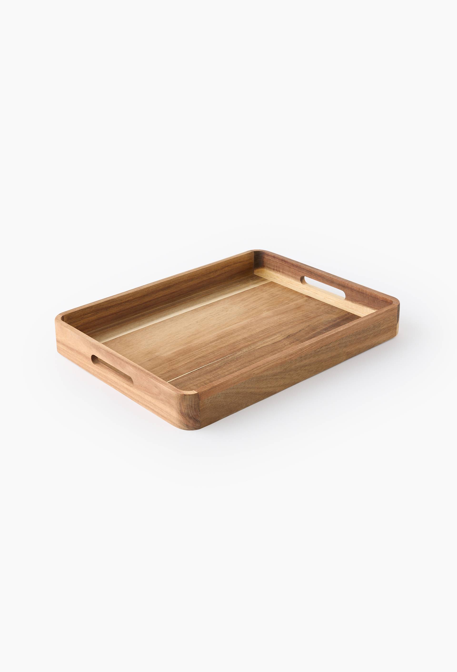 Plateau 37x28cm, bois d'acacia, Brun, large image number 0