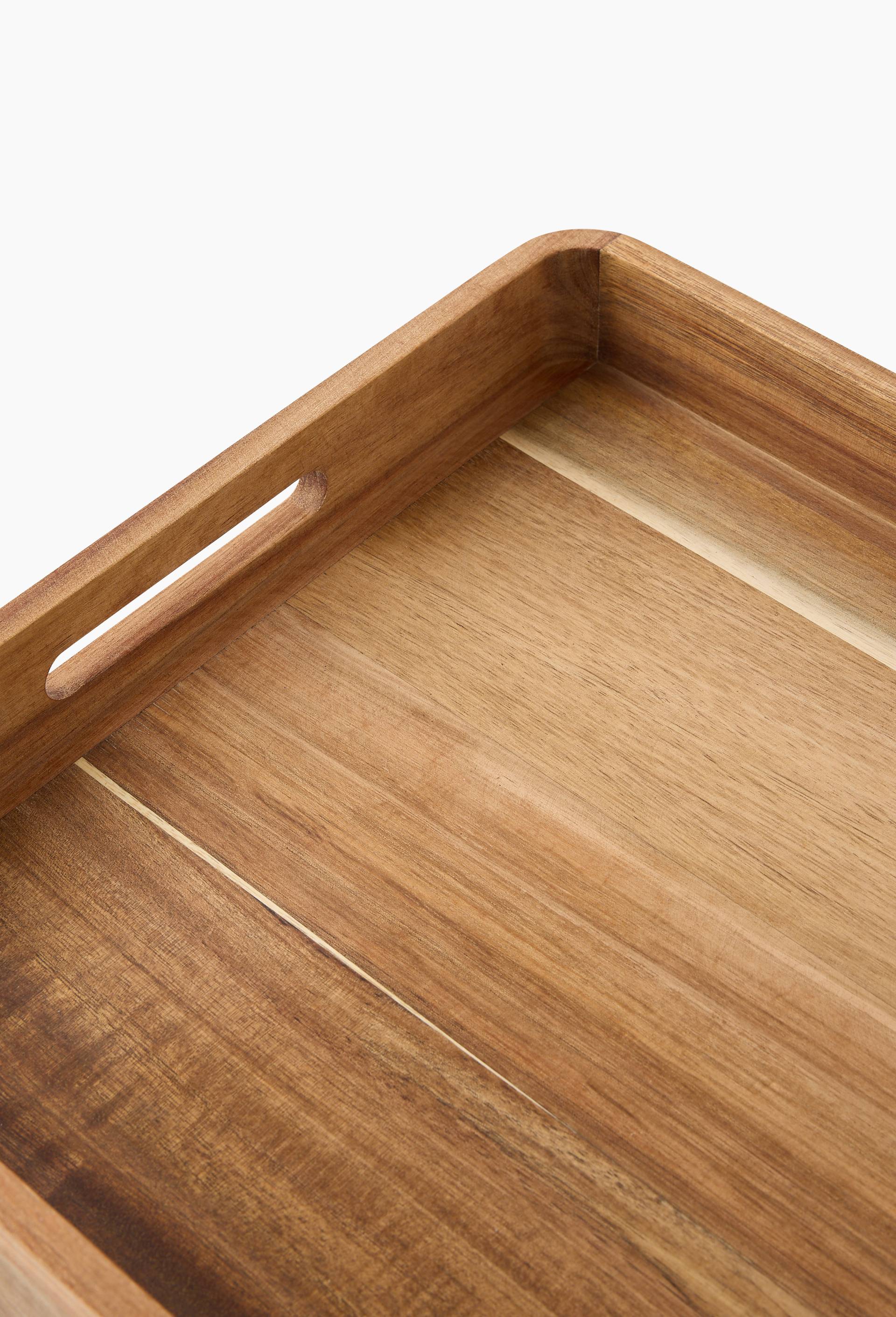 Plateau 37x28cm, bois d'acacia, Brun, large image number 1