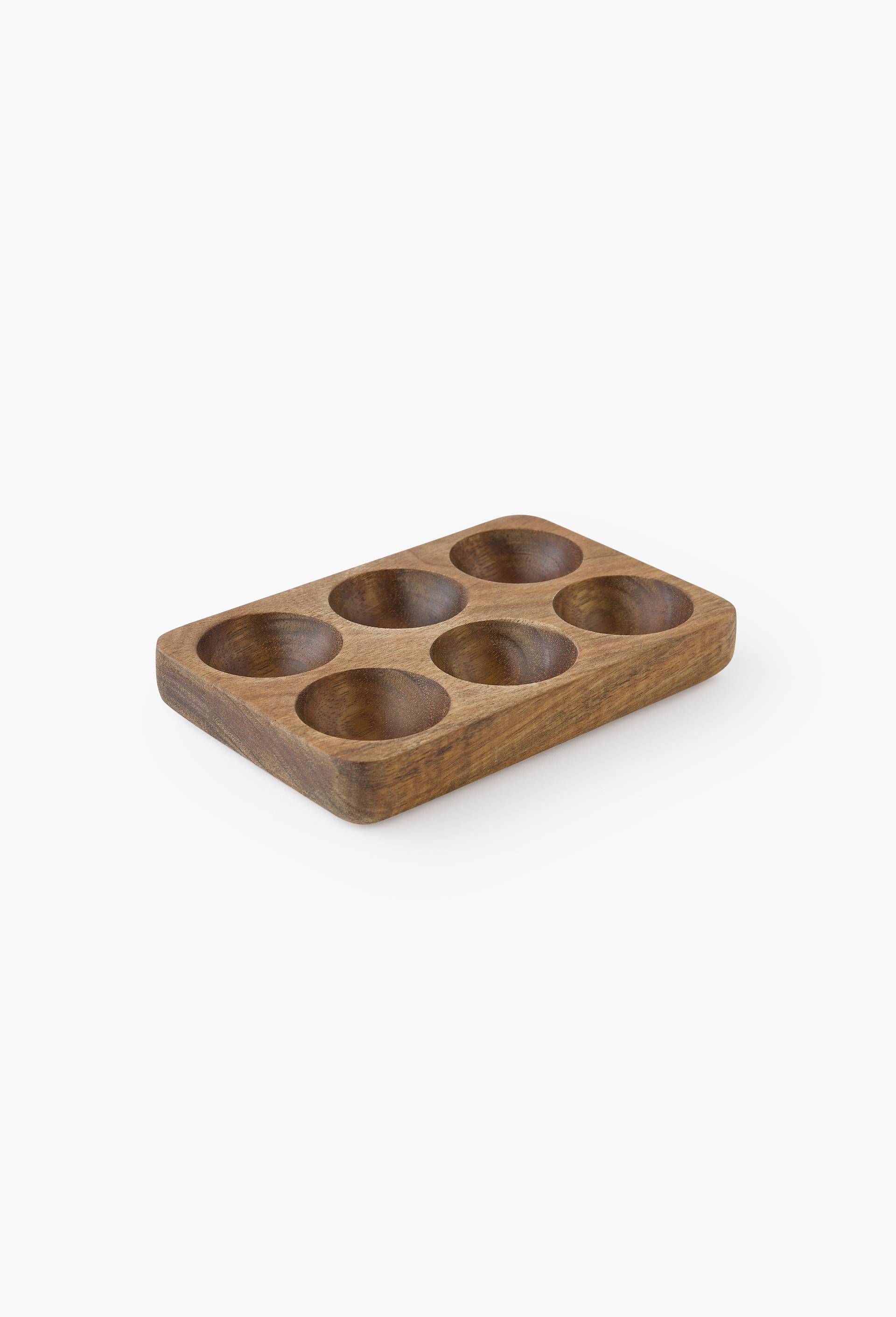 Range oeufs, bois d'acacia, Brun, large image number 0