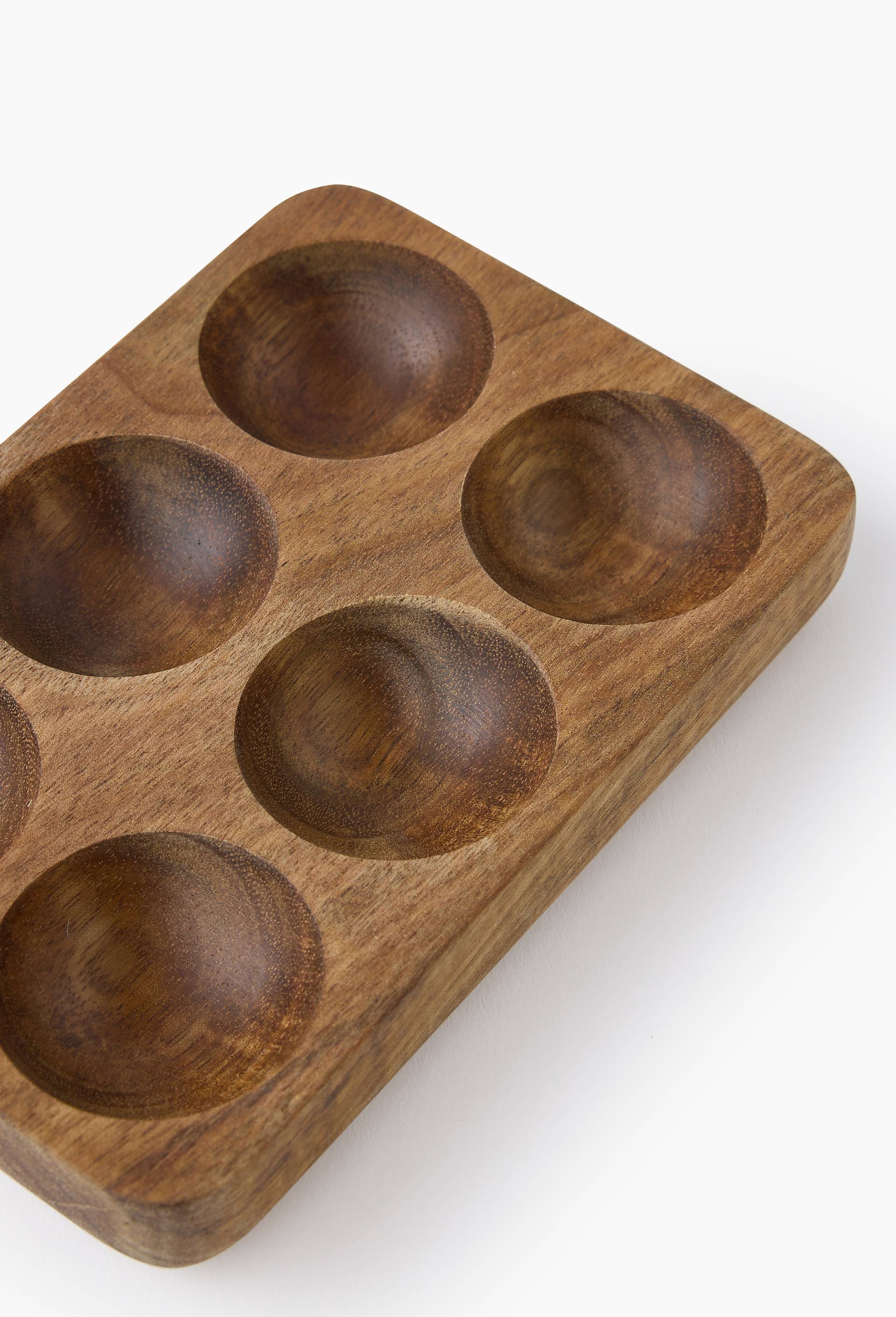 Range oeufs, bois d'acacia, Brun, large image number 1.0