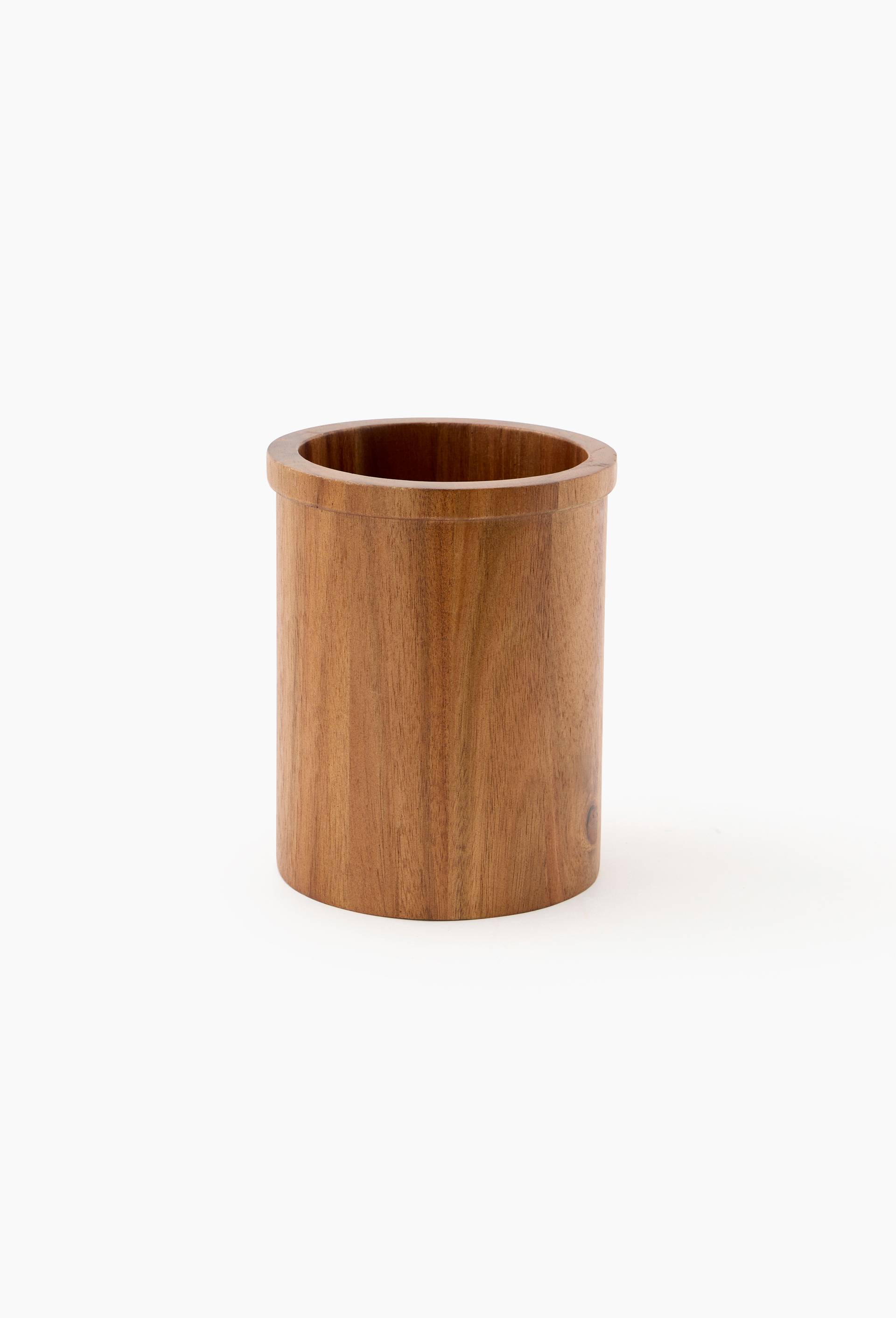 Pot à ustensiles, bois d'acacia, Brun, large image number 1