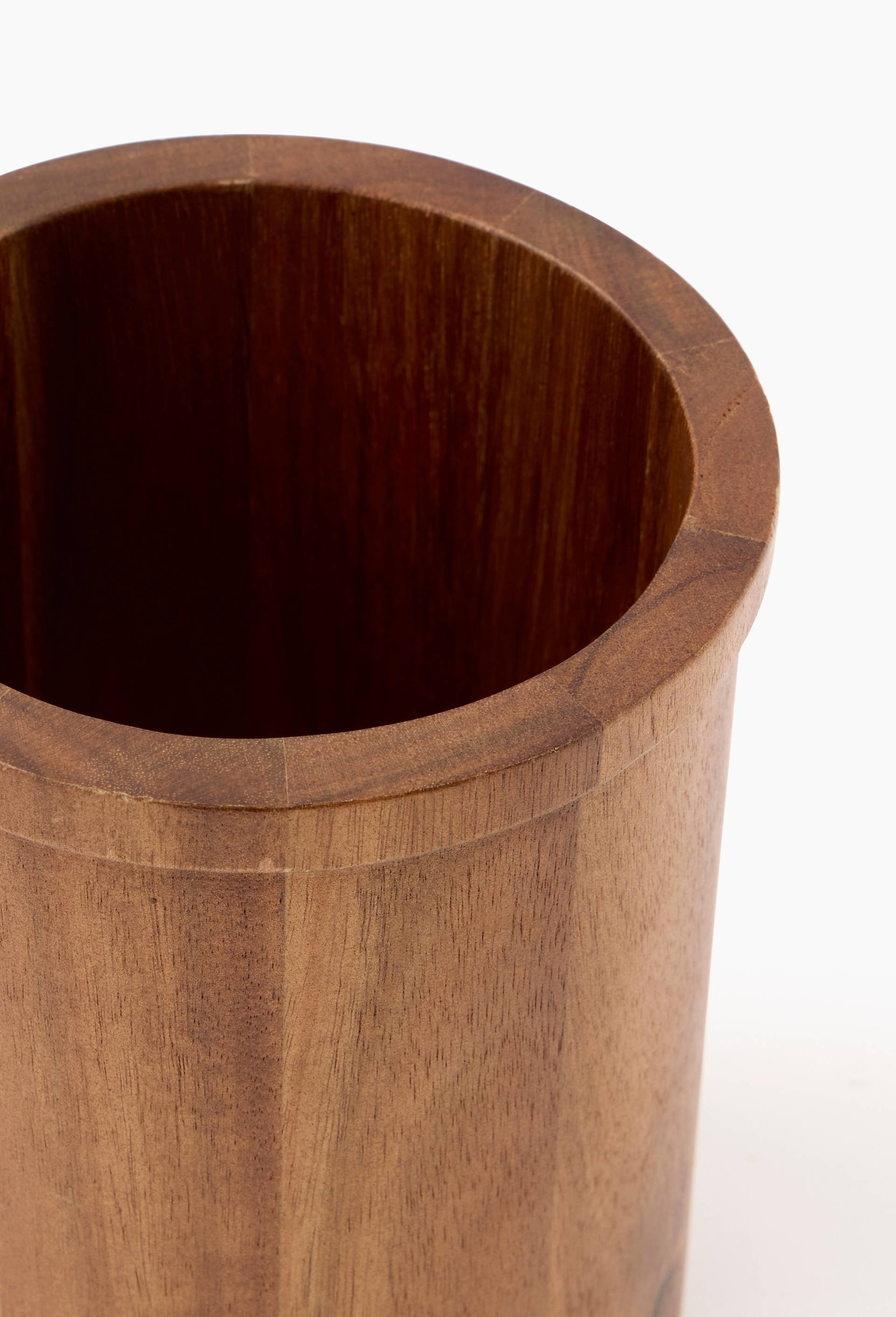 Pot à ustensiles, bois d'acacia, Brun, large image number 2