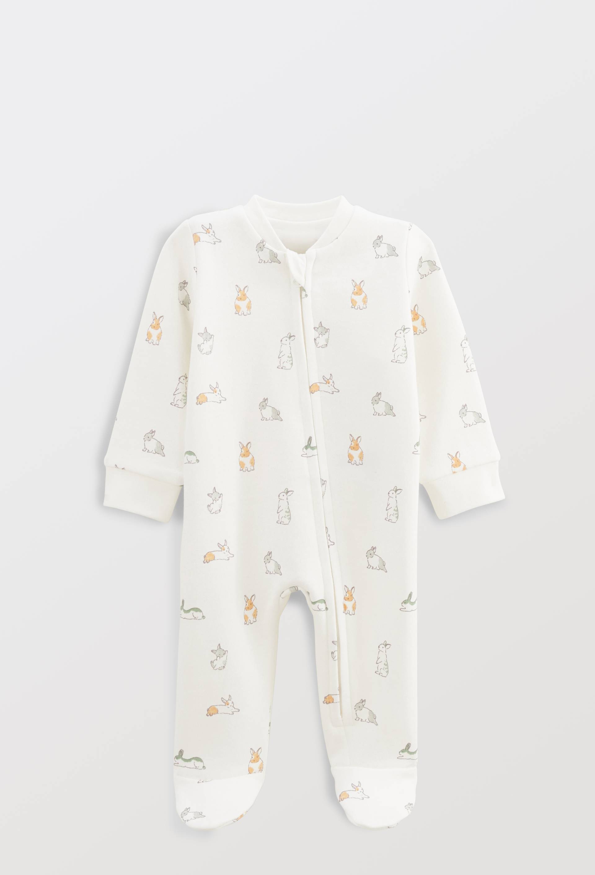 Dors-bien zippé imprimé en coton BIO GOTS