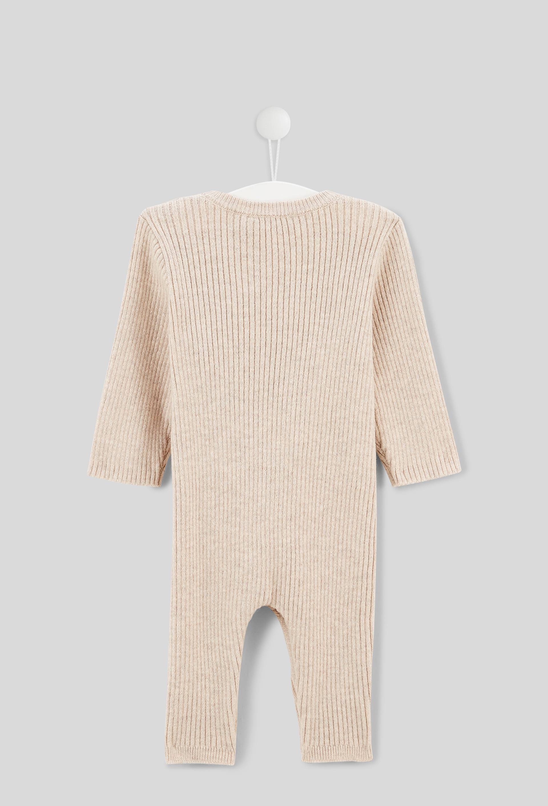Combinaison longue en tricot, Beige, large image number 1