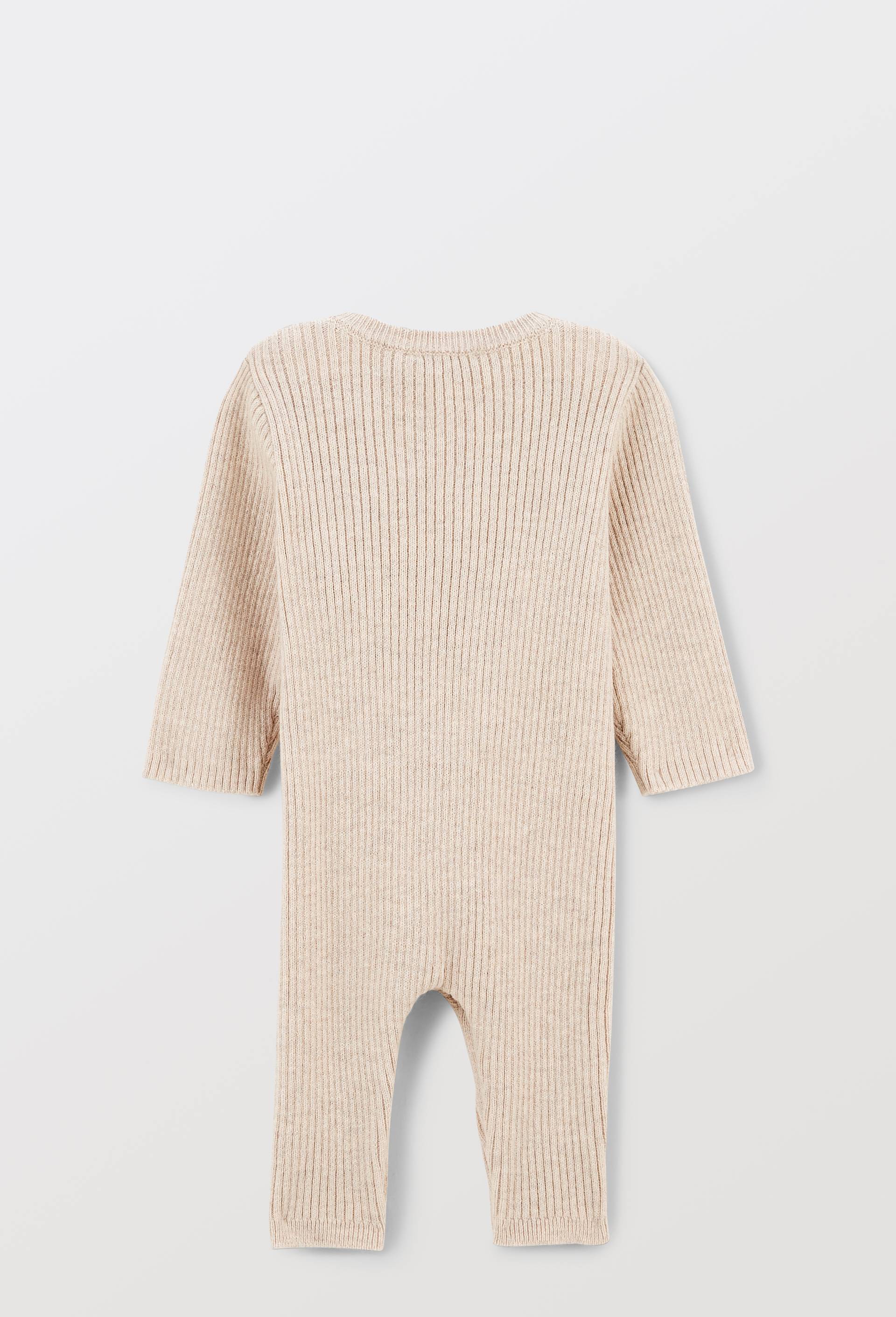 Combinaison longue en tricot, Beige, large image number 1