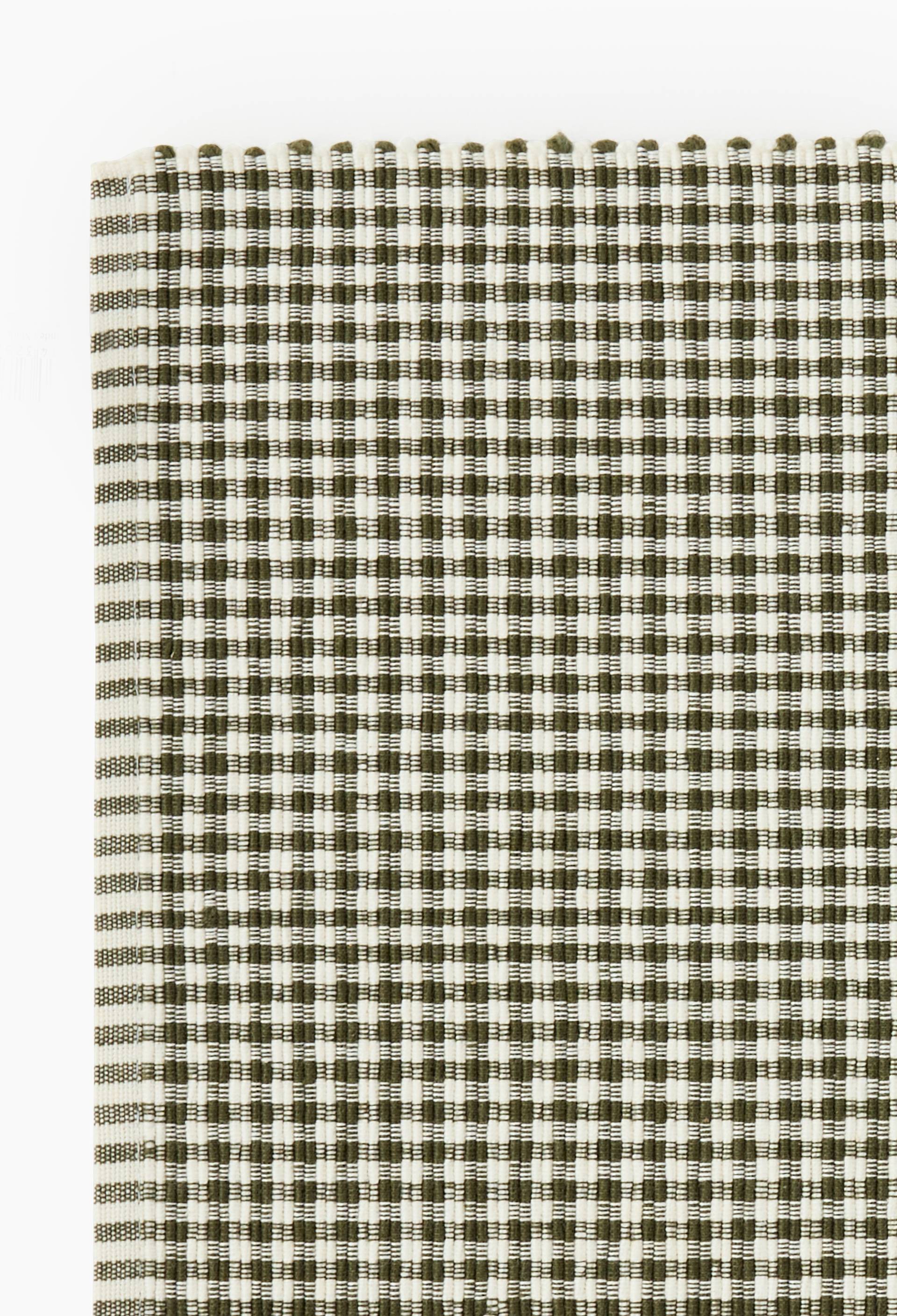 Set de table coton vichy, 48x33, Vert fonc&eacute;, large image number 1