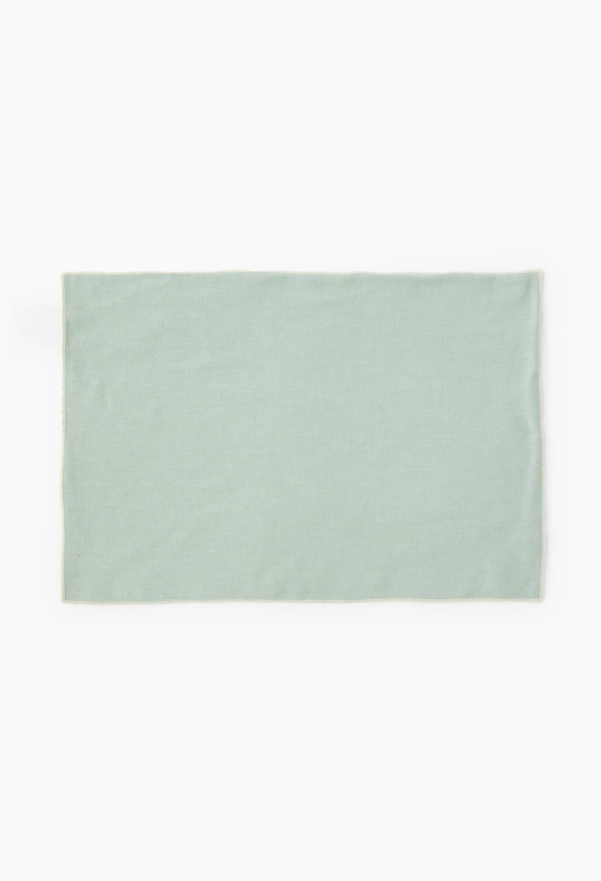 Set de table avec bourdon, 33x48cm, coton-lin, Vert clair, swatch image