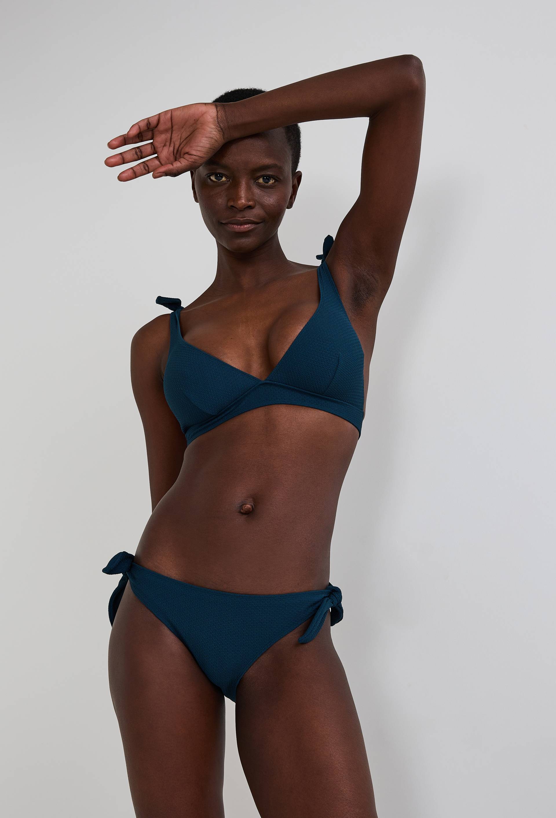 Bas de maillot de bain VALERIA, mati&egrave;re recycl&eacute;e, Bleu, swatch image