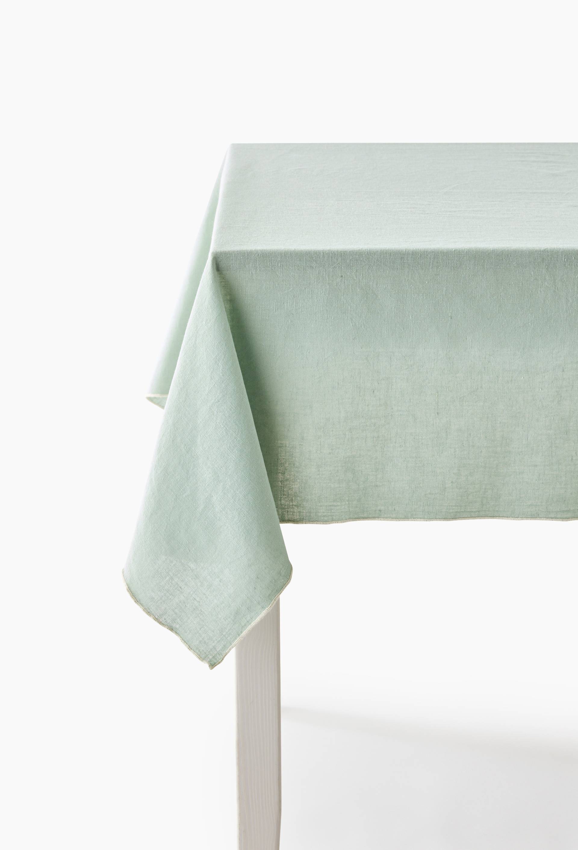 Nappe en coton-lin, Vert clair, large image number 0.0