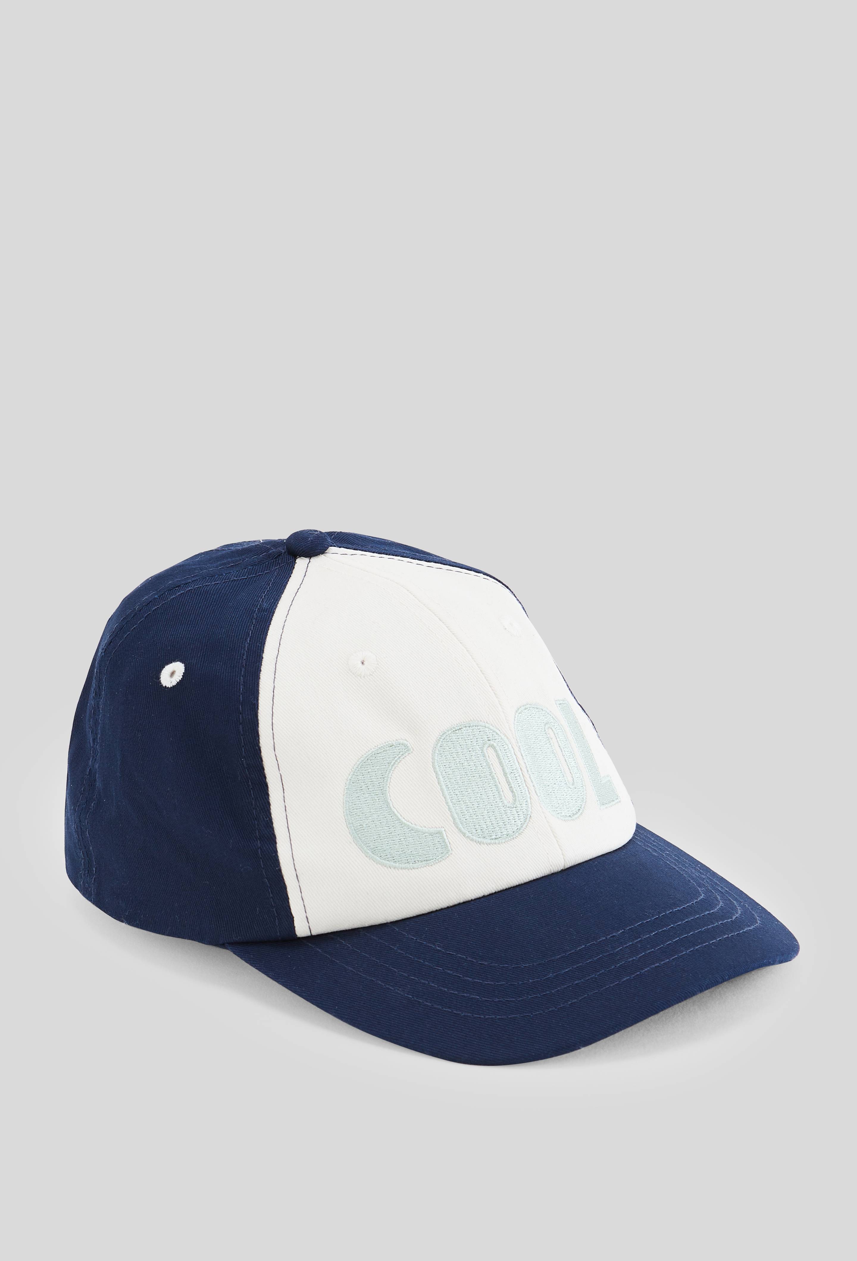 Casquette bicolore en coton, Bleu fonc&eacute;, swatch image