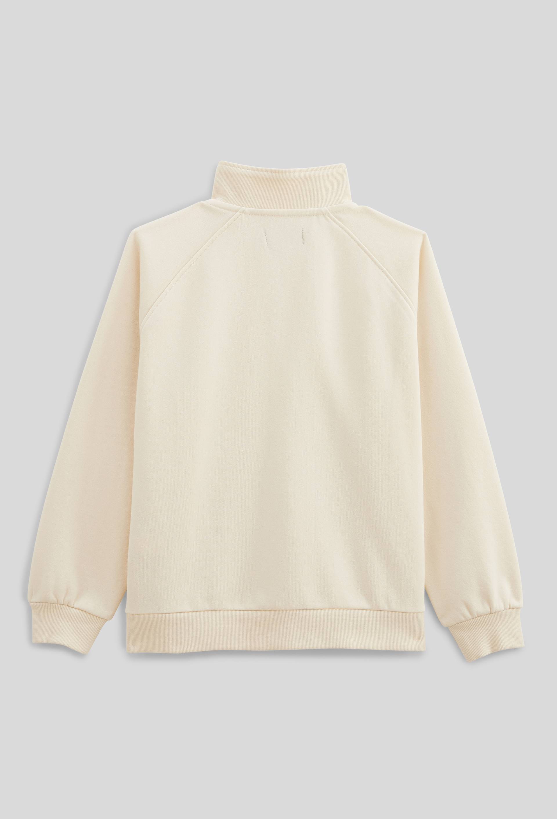 Sweat col camionneur imprim&eacute; contenant du coton BIO GOTS, Ecru, large image number 5
