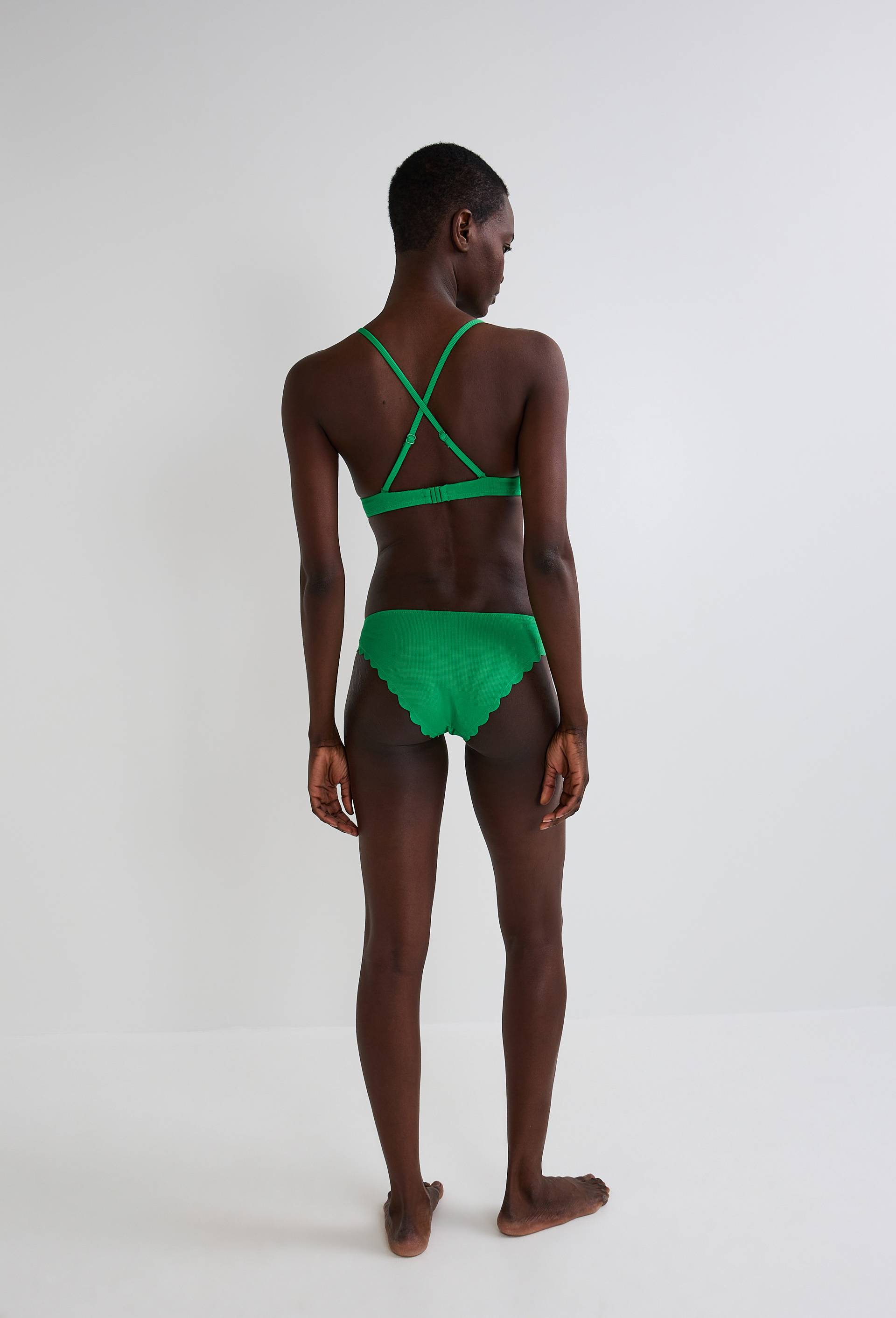Bas de maillot de bain ZOE, mati&egrave;re recycl&eacute;e, Vert, large image number 1.0