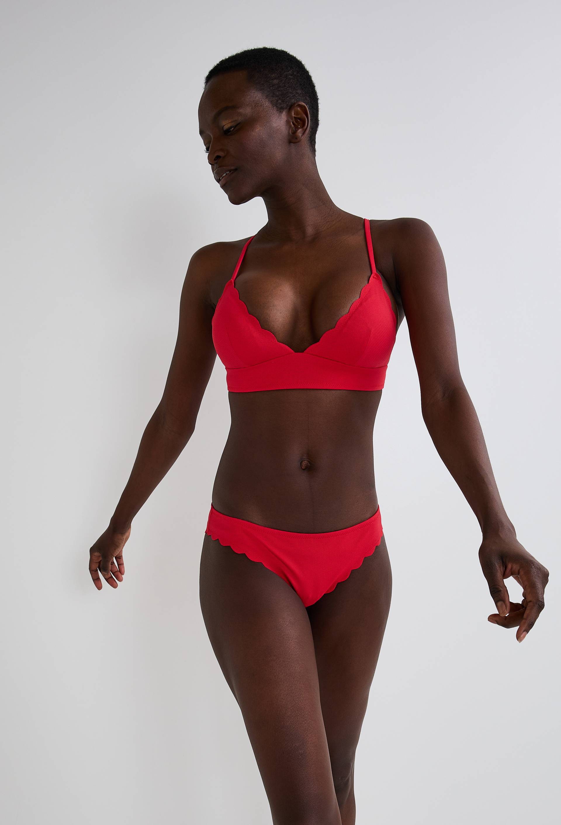 Bas de maillot de bain ZOE, mati&egrave;re recycl&eacute;e, Rouge, large image number 0