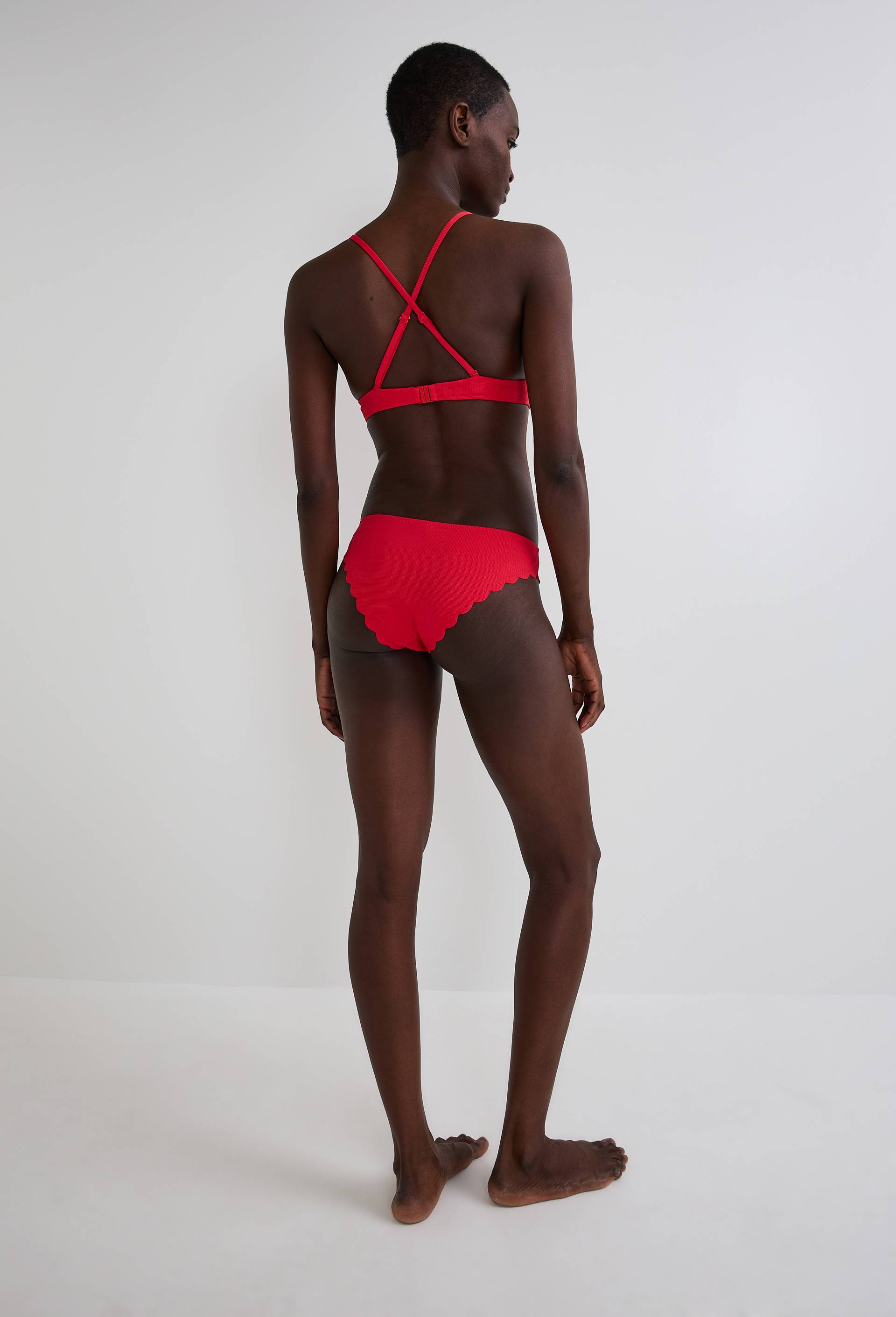 Bas de maillot de bain ZOE, mati&egrave;re recycl&eacute;e, Rouge, large image number 1