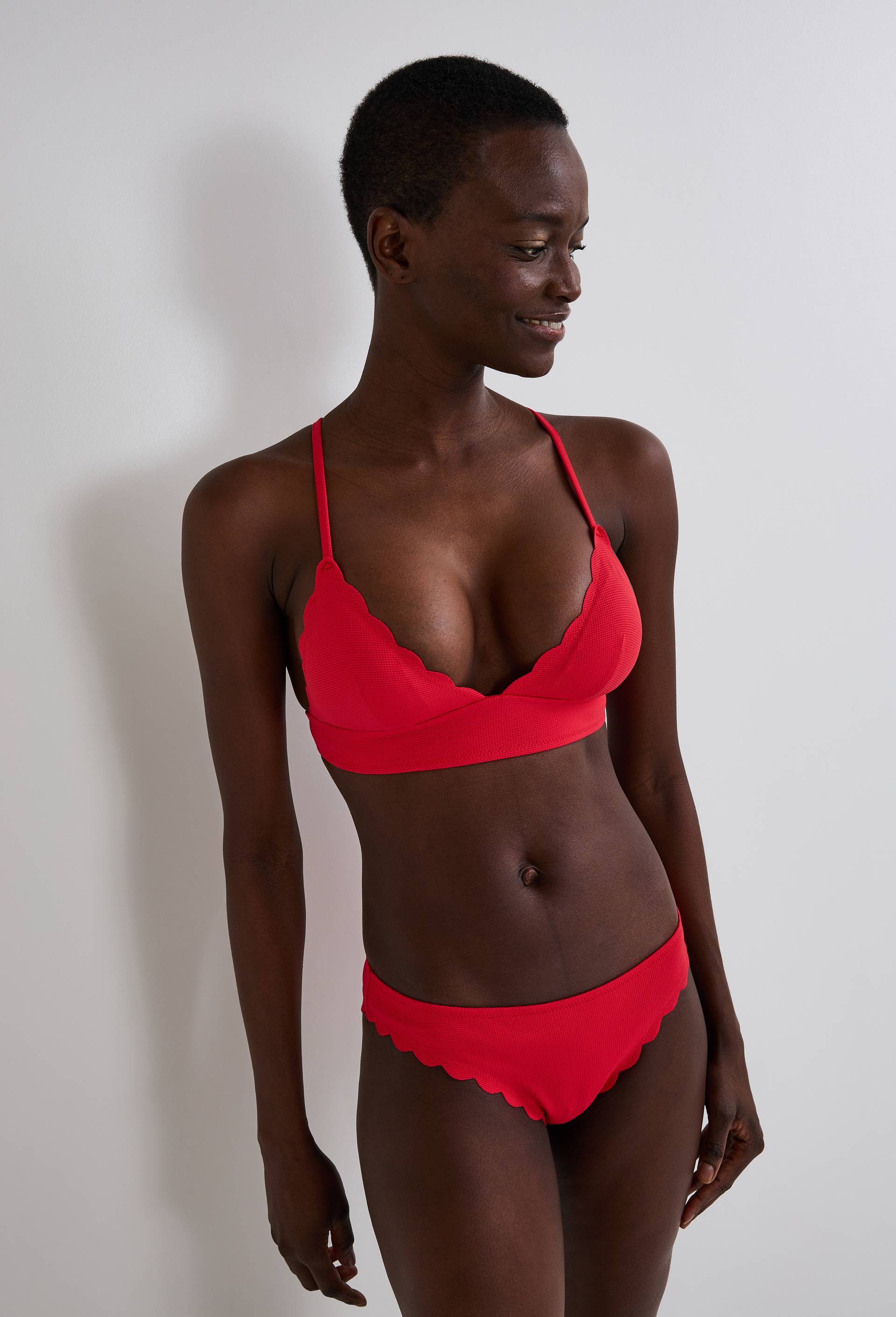 Haut de maillot de bain ZOE, mati&egrave;re recycl&eacute;e, Rouge, large image number 0