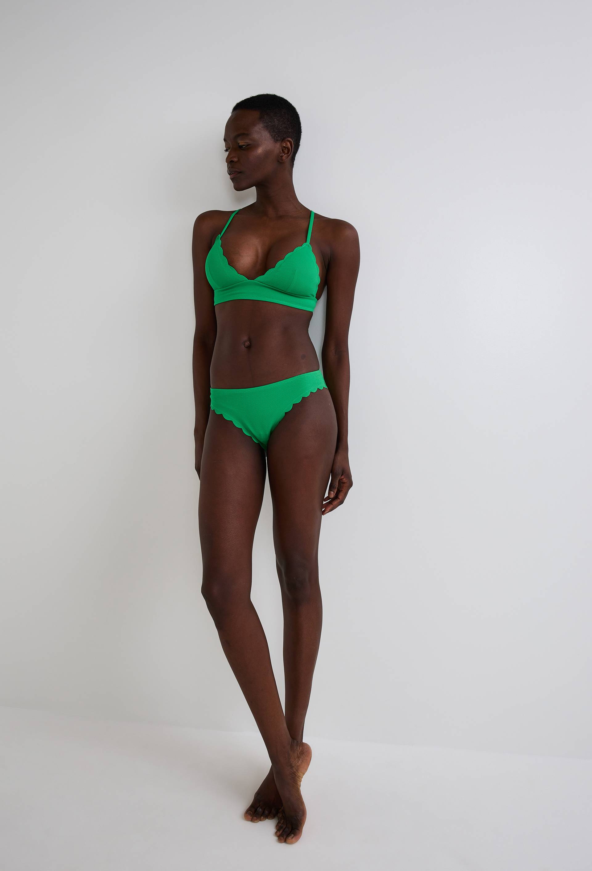 Haut de maillot de bain ZOE, mati&egrave;re recycl&eacute;e, Vert, large image number 0