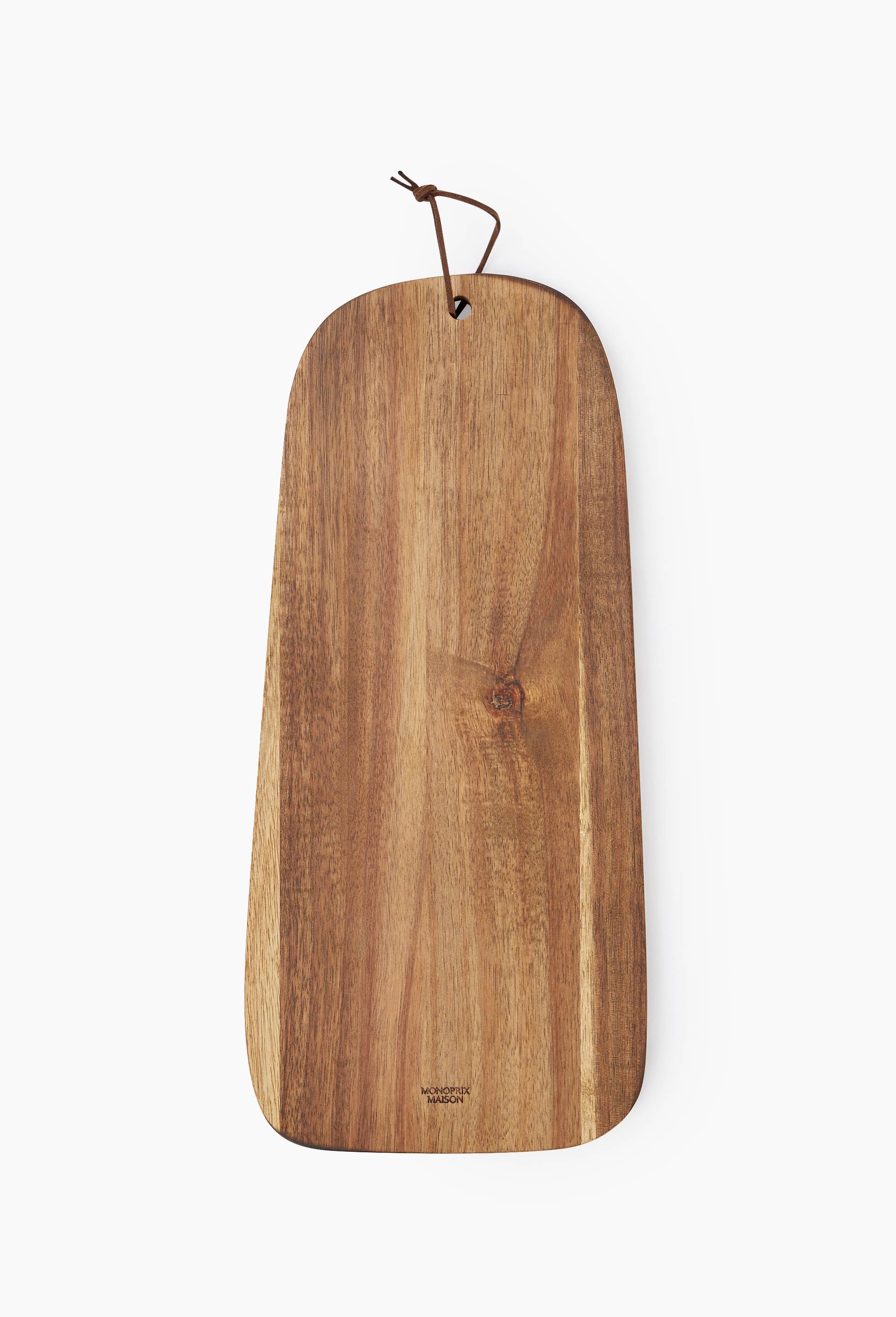 Planche &agrave; d&eacute;couper, 37 x 18cm, bois d'acacia, Brun, large image number 0