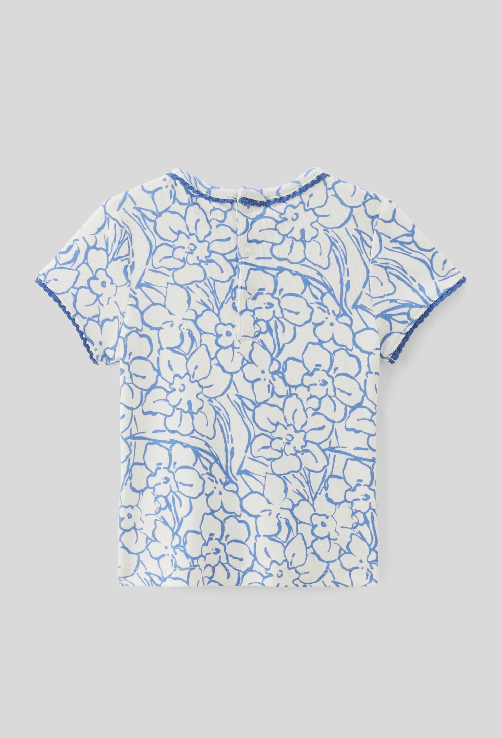 T-shirt manches courtes imprim&eacute; en coton BIO GOTS, Beige clair, large image number 1