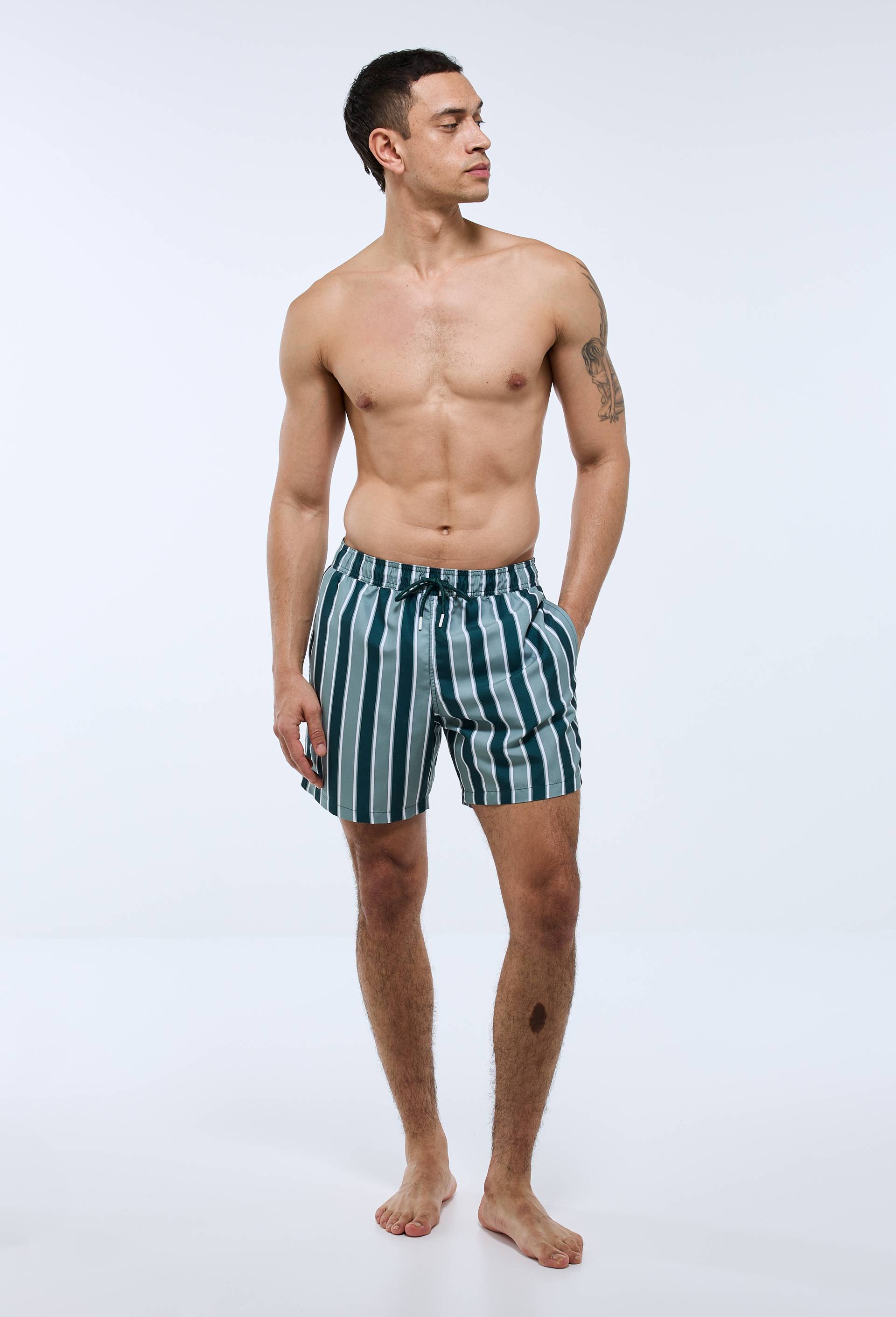Short de bain, Vert foncé, large image number 0