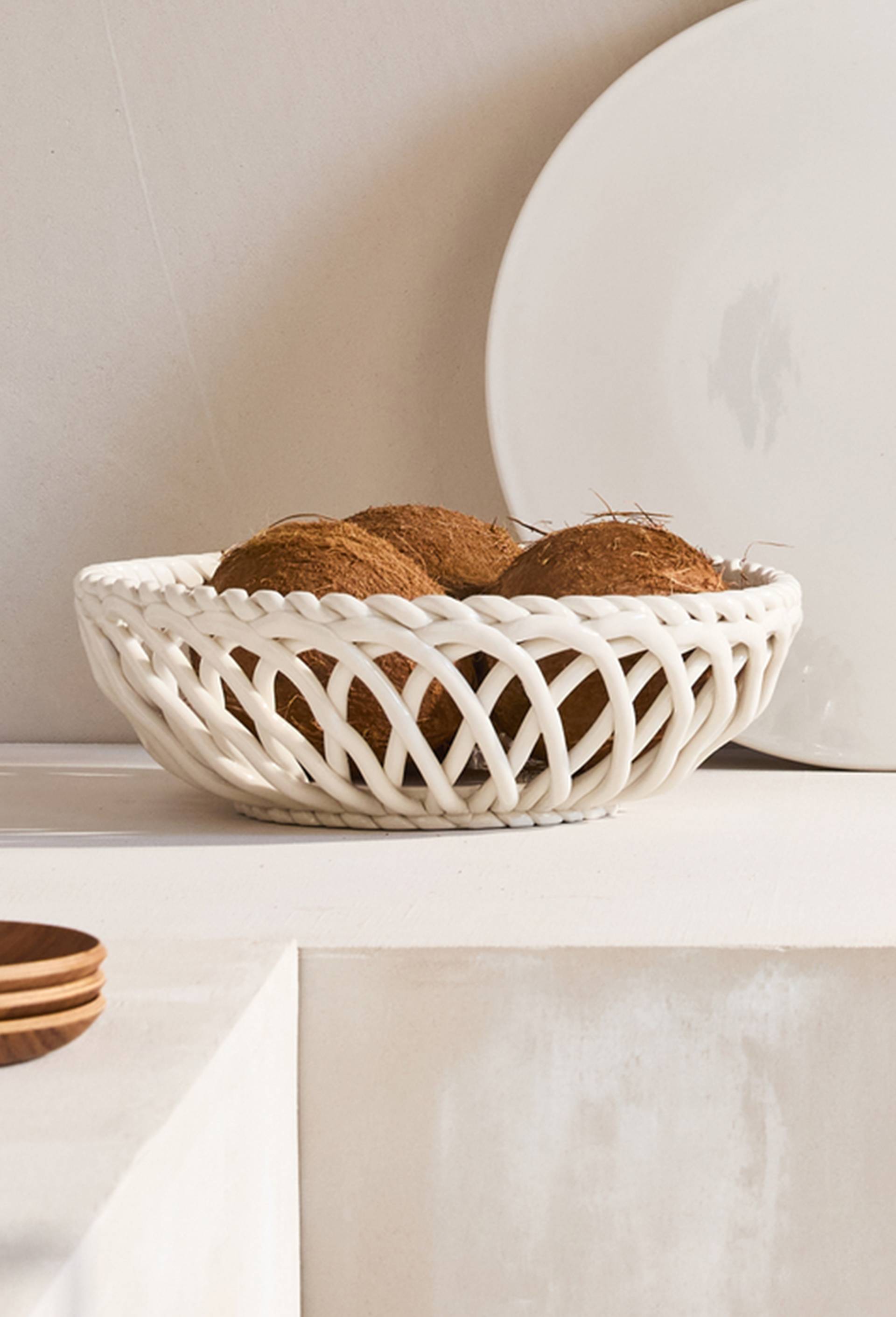 Corbeille, 24cm, Blanc, large image number 0