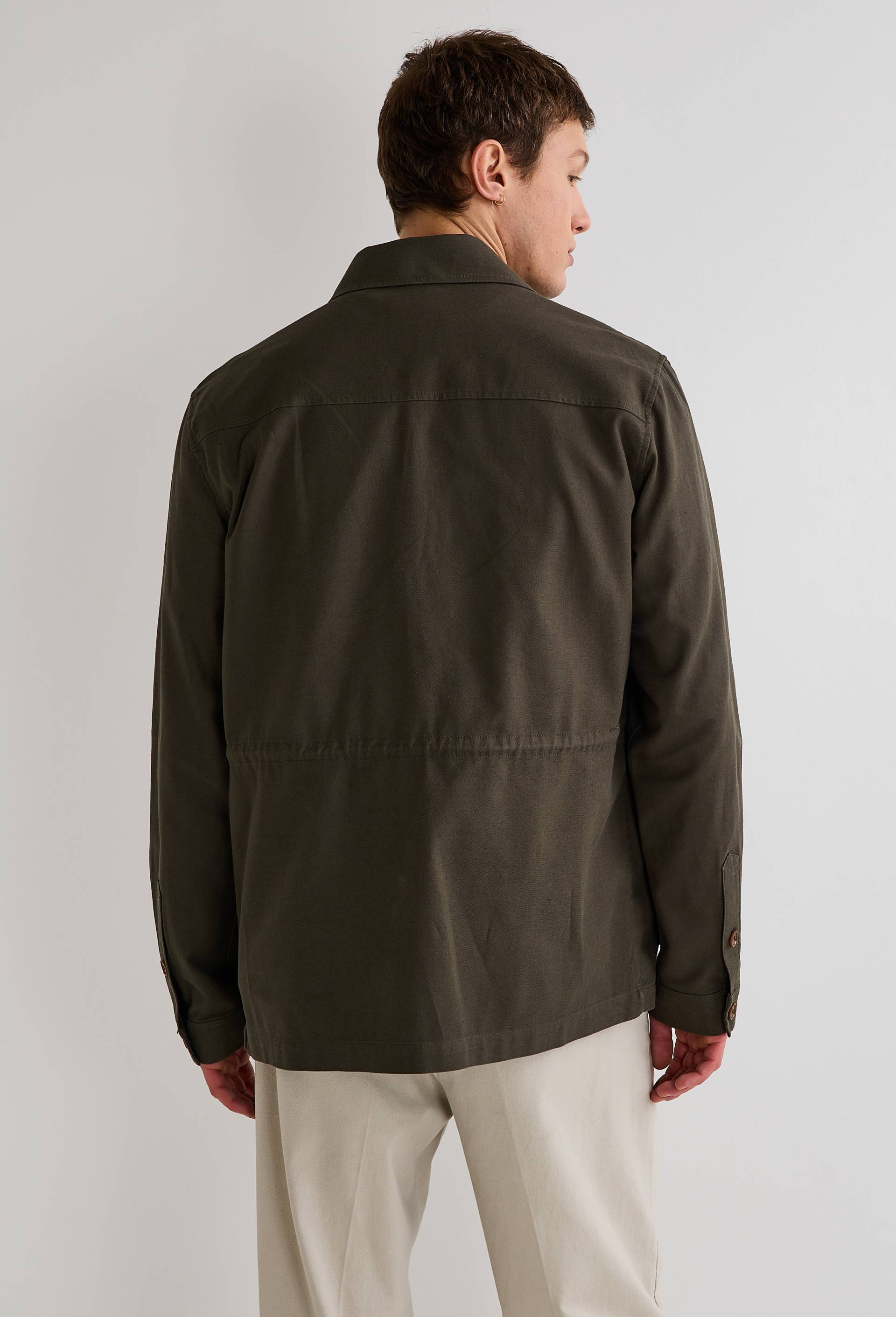 Veste en coton lin, Vert fonc&eacute;, large image number 1