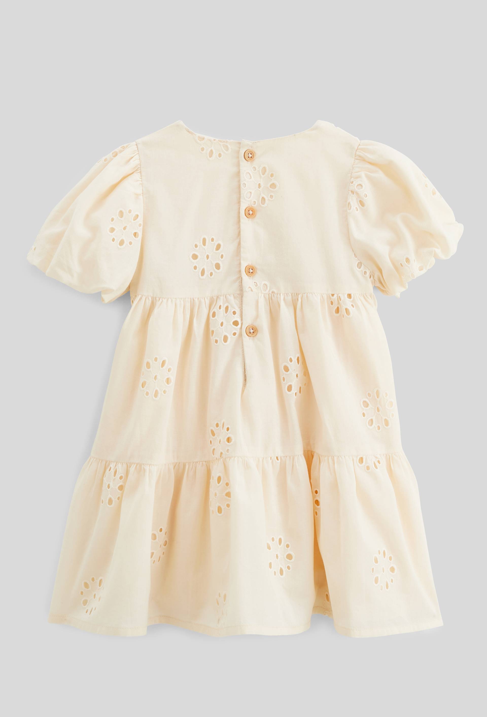 Robe imprim&eacute;e en coton BIO GOTS - Collection C&eacute;r&eacute;monie, Beige clair, large image number 1