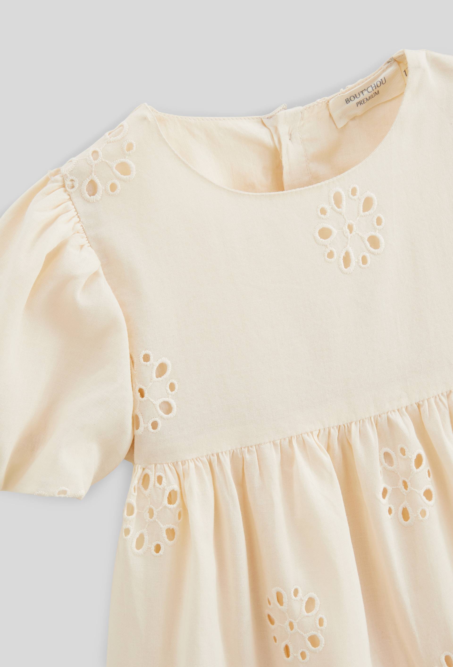 Robe imprim&eacute;e en coton BIO GOTS - Collection C&eacute;r&eacute;monie, Beige clair, large image number 2