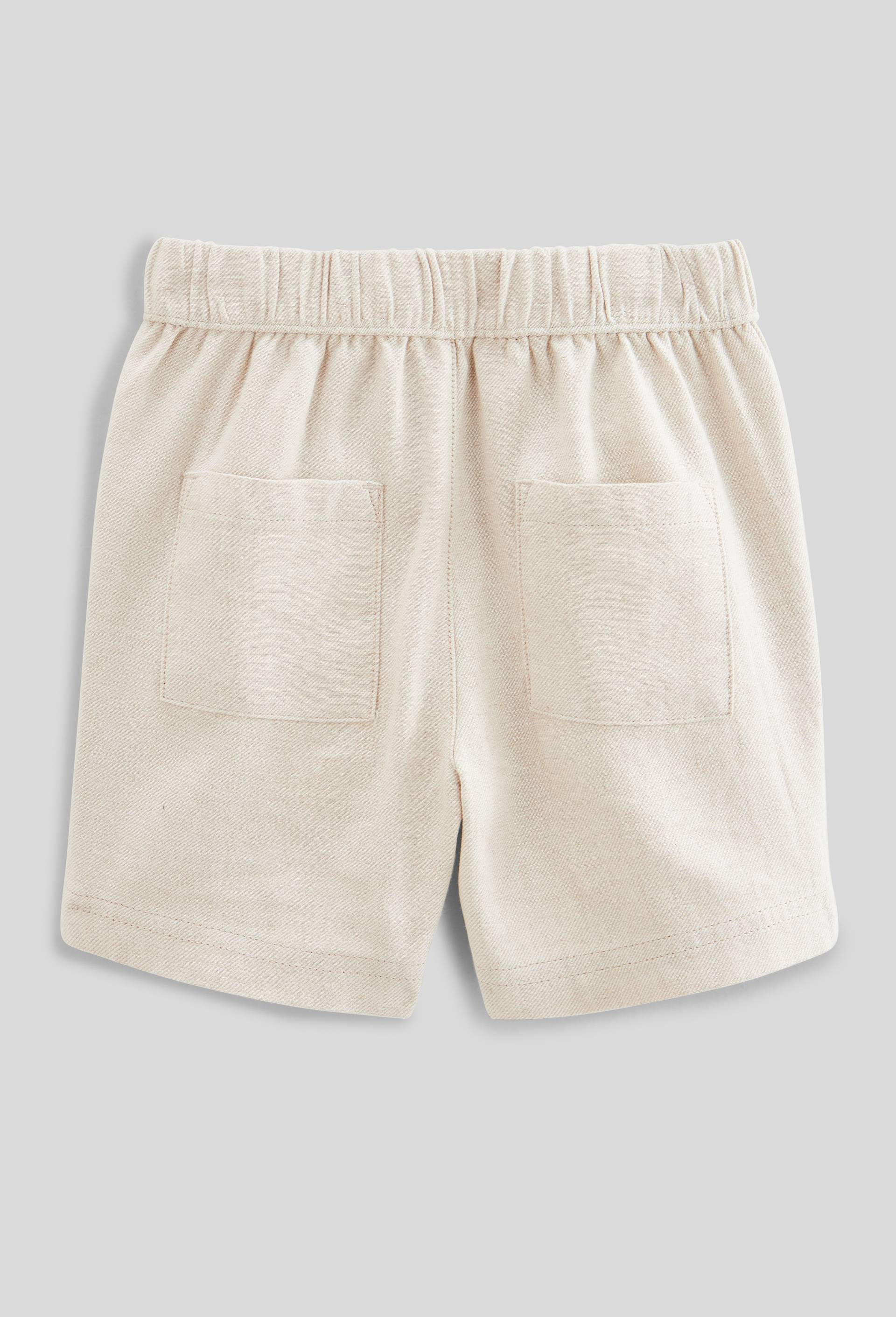 Short uni contenant du lin, Beige clair, large image number 1