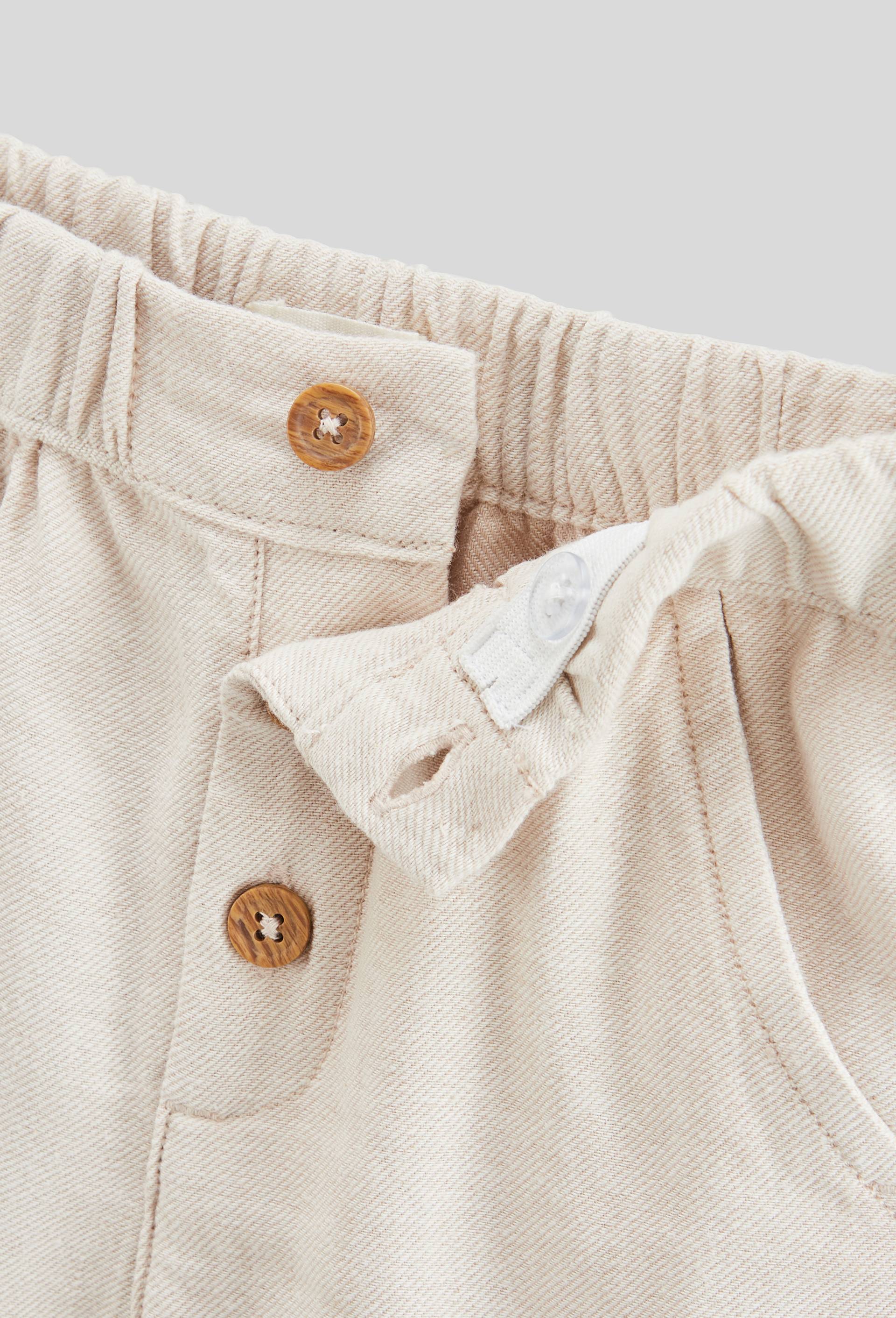 Short uni contenant du lin, Beige clair, large image number 2