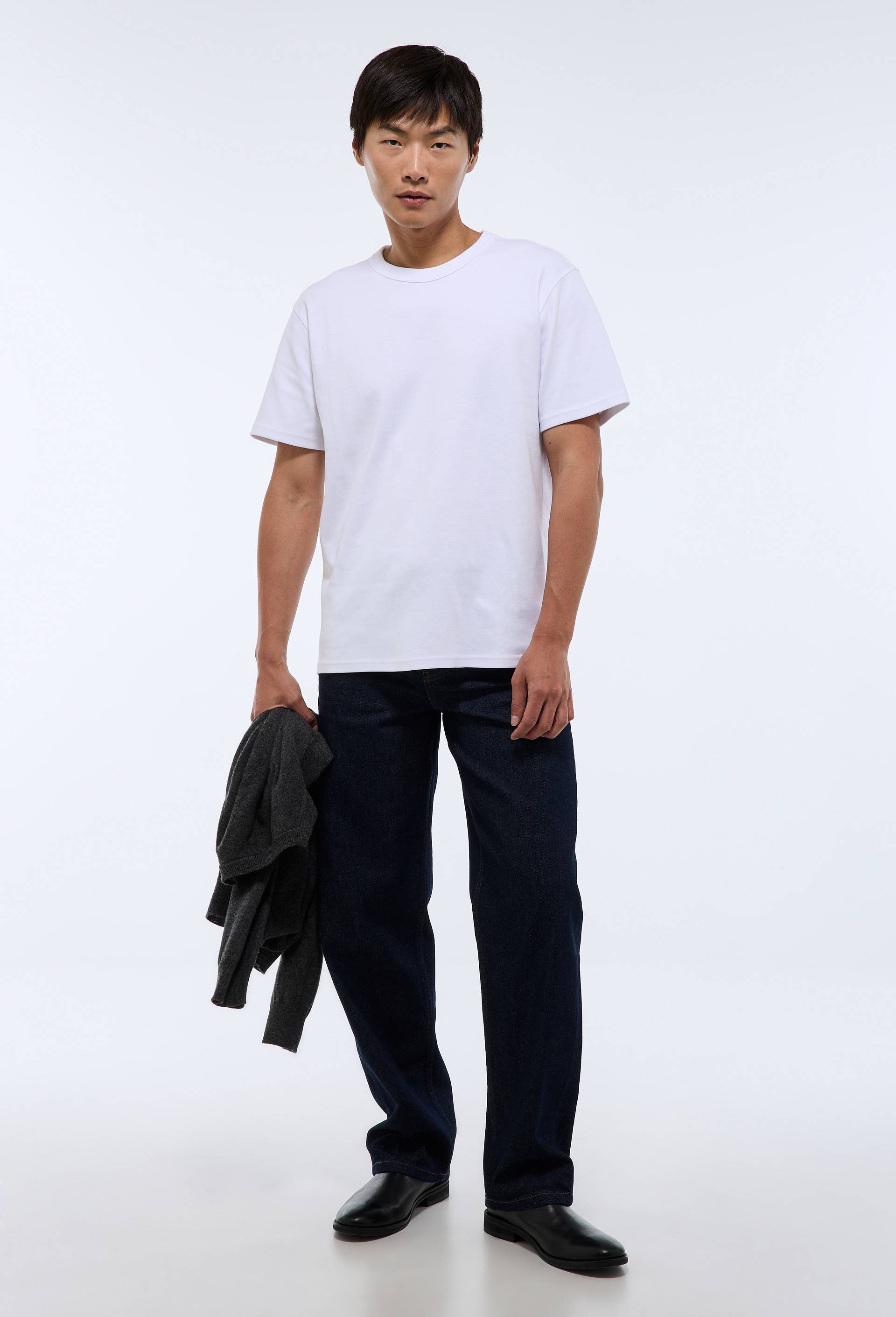 T-shirt manches courtes interlock en coton BIO GOTS, Blanc, large image number 1