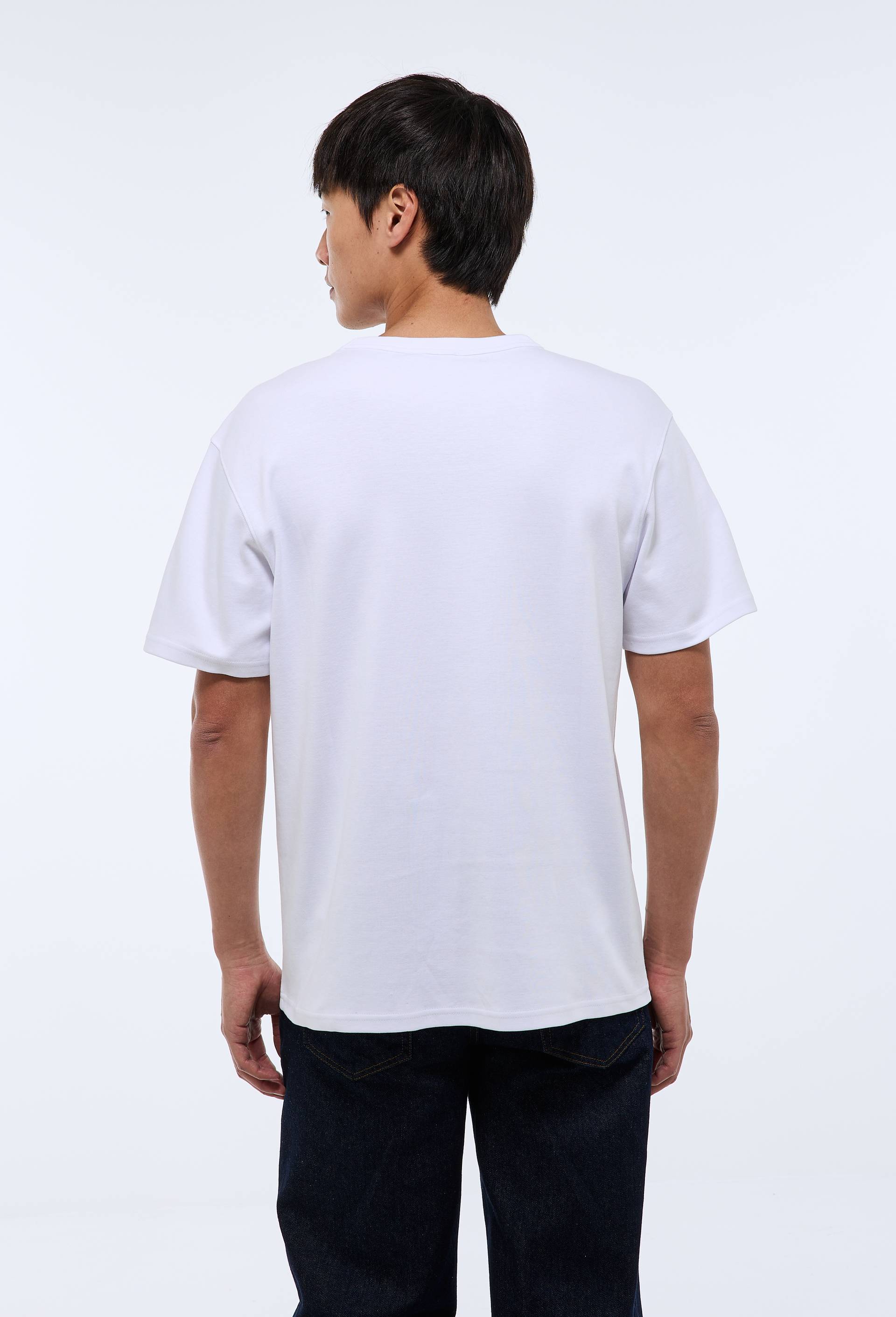 T-shirt manches courtes interlock en coton BIO GOTS, Blanc, large image number 2
