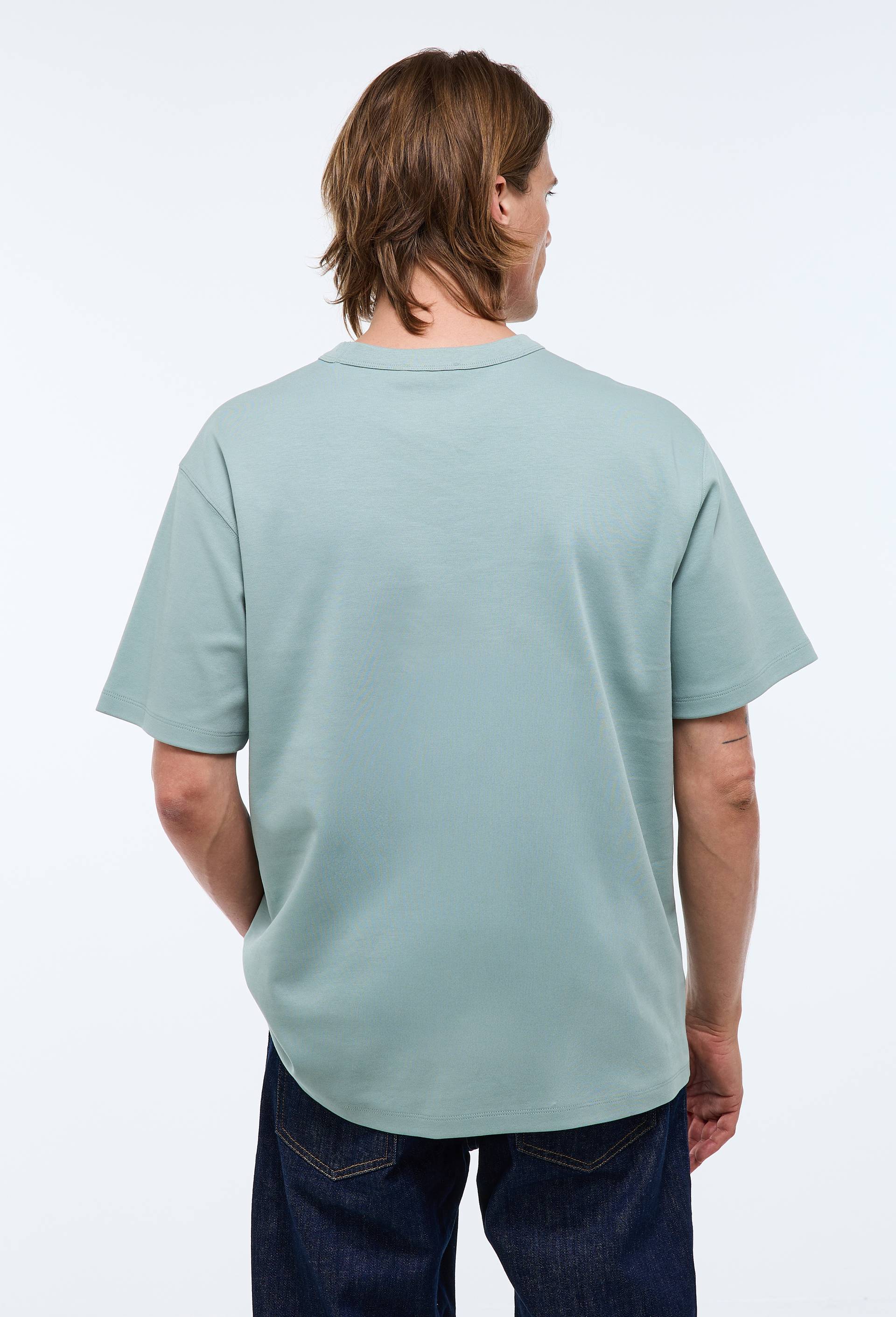 T-shirt manches courtes interlock en coton BIO GOTS, Vert clair, large image number 1