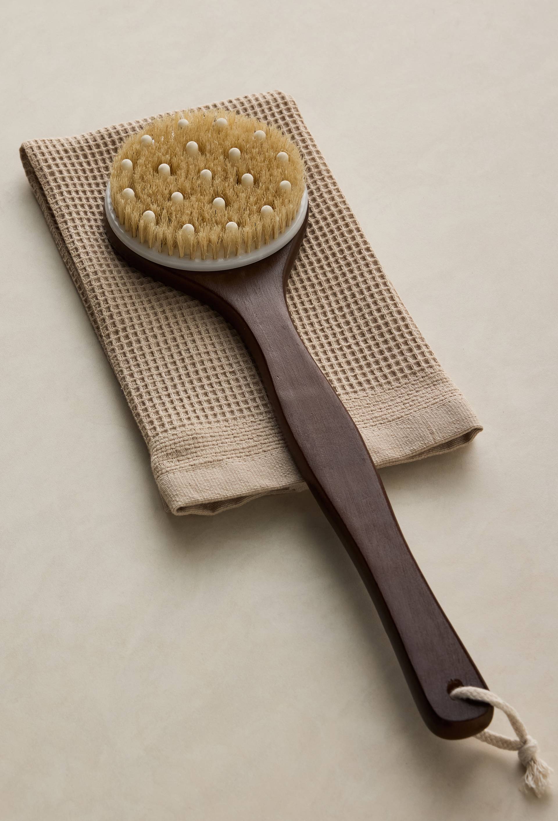Brosse de massage pour le dos,  40x10.5x3.1cm, en bois, Beige, large image number 0
