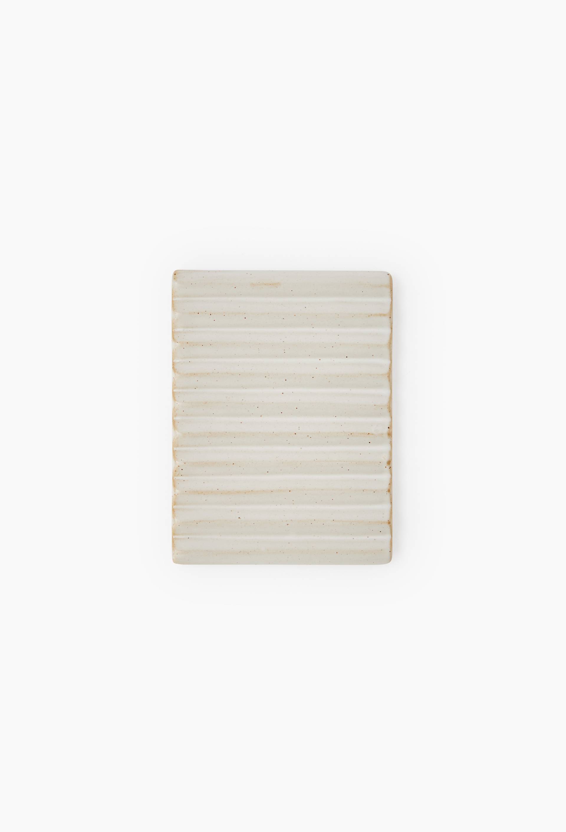 Porte savon, 13,5x10,1cm, en céramique, Brun clair, large image number 0