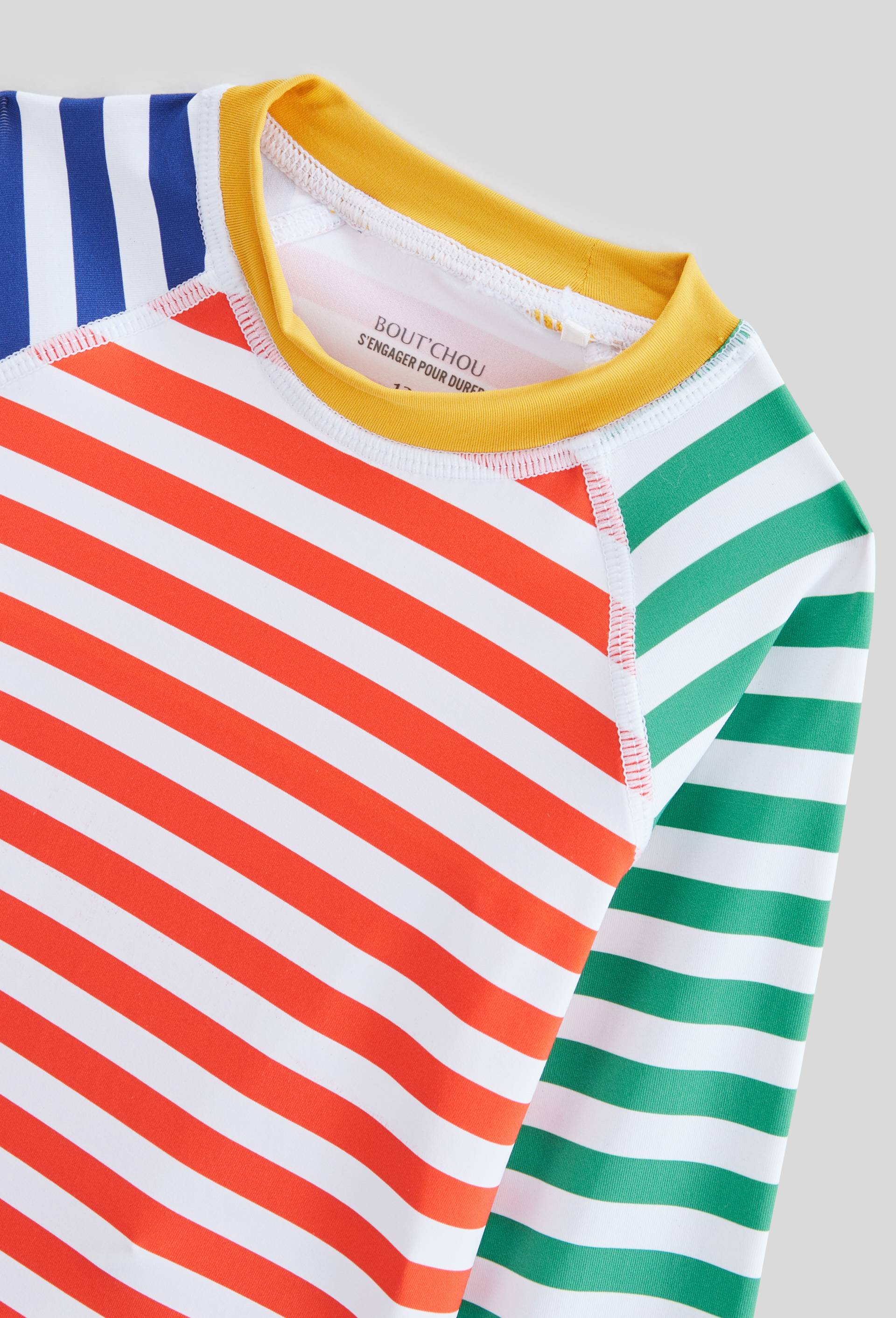 Tee-shirt de bain manches longues imprimé, Ecru, large image number 2.0