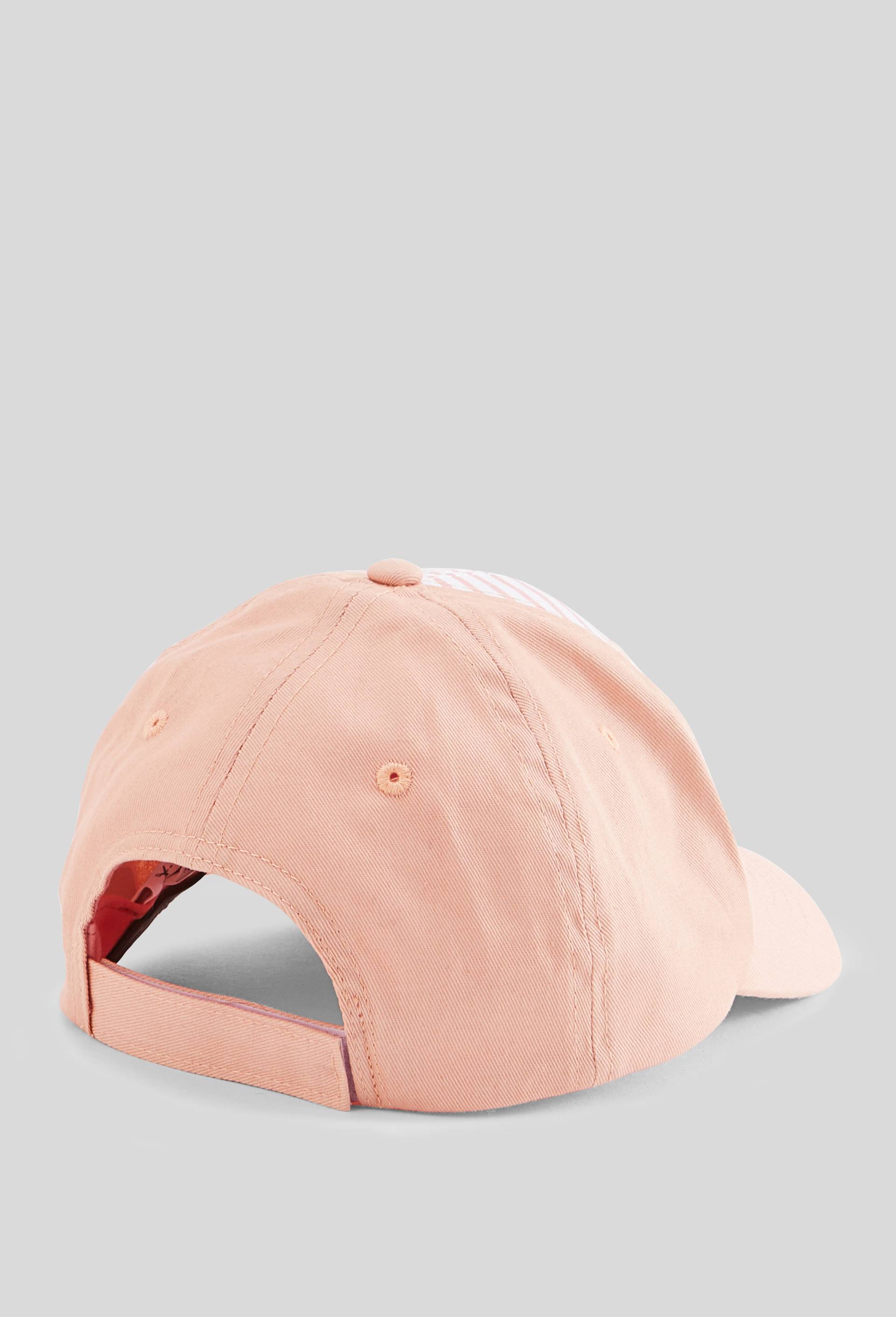 Casquette ray&eacute;e en coton &agrave; broderie, Rose, large image number 1.0
